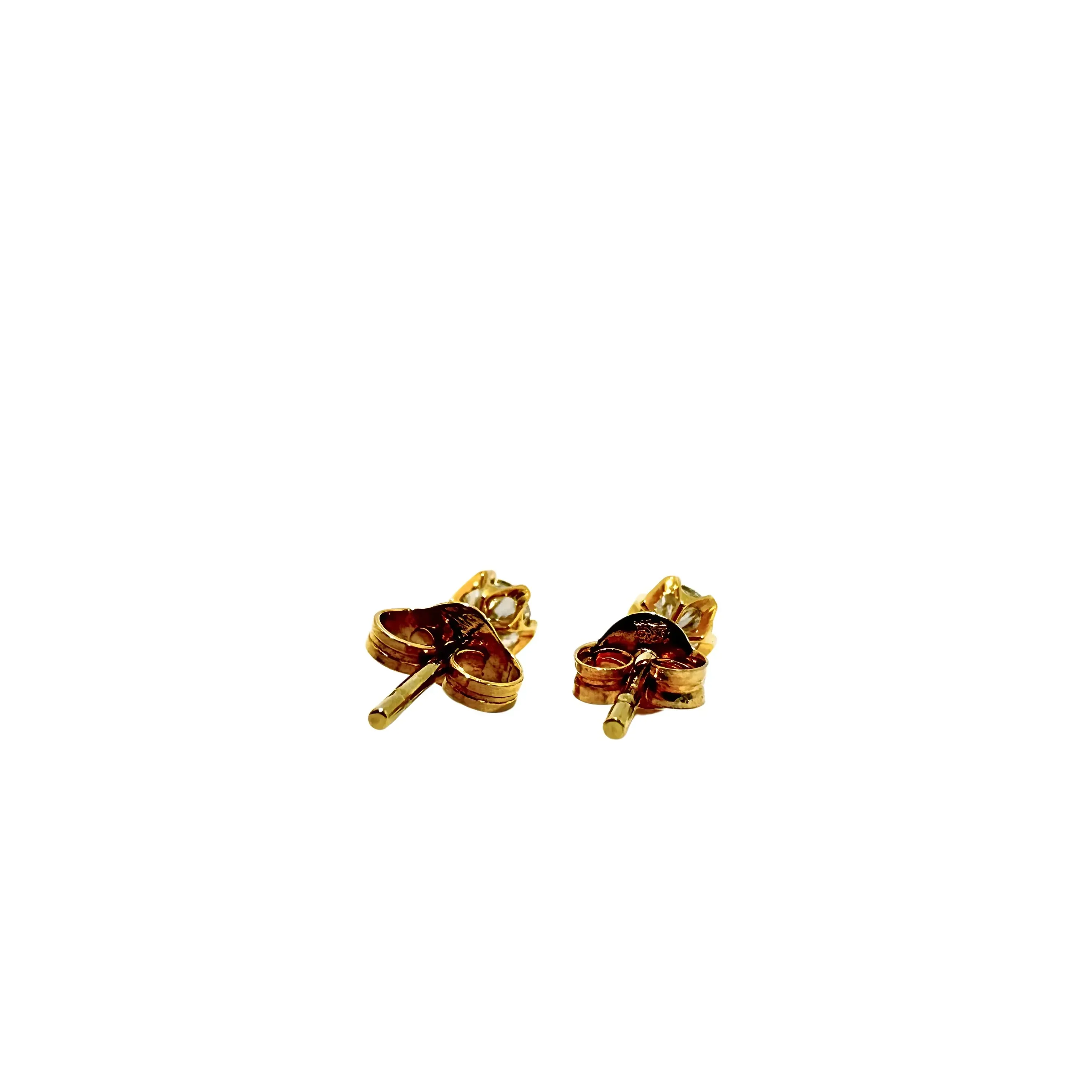 18ct Gold 0.4 Carat Total Diamond Studs Earrings - Image 2