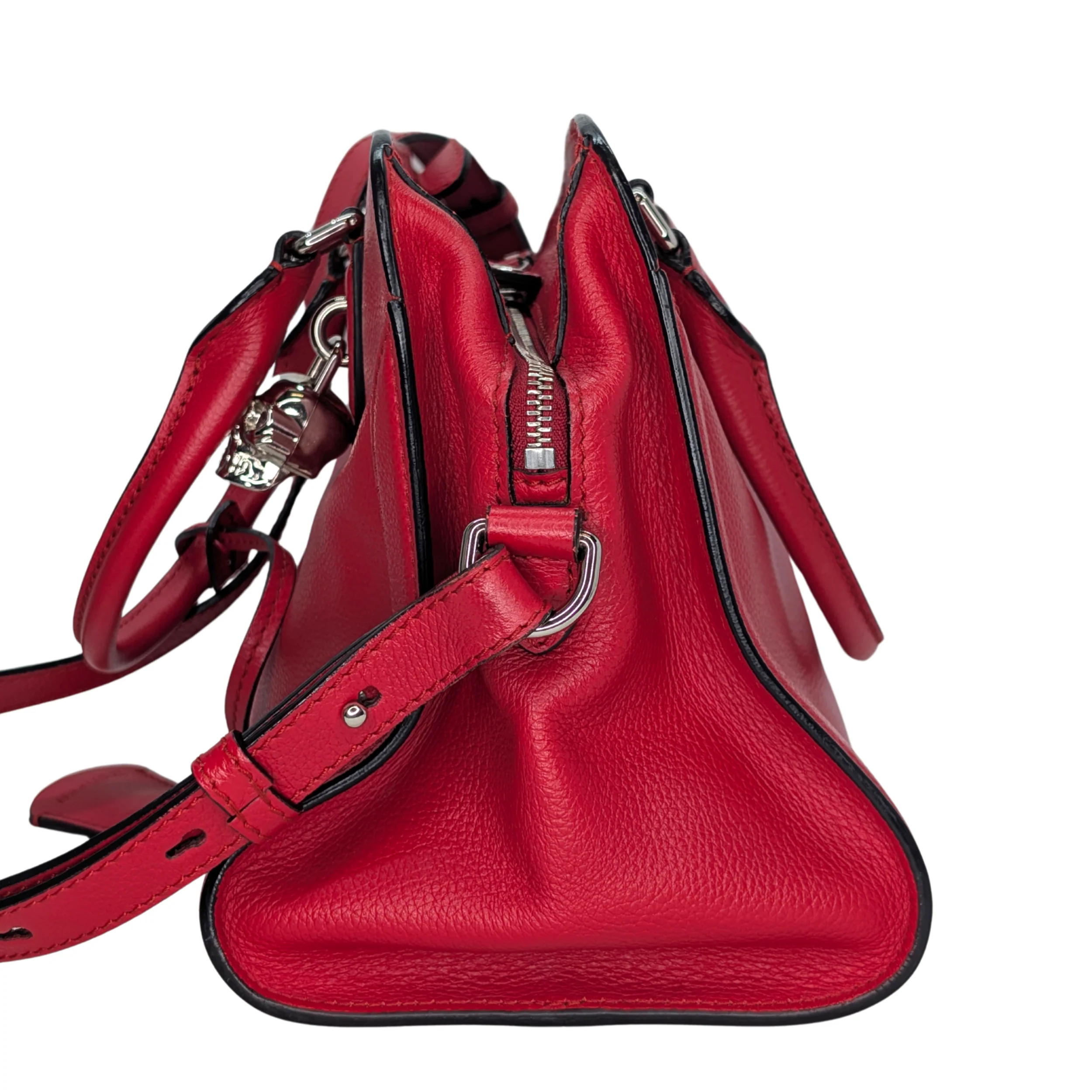 Alexander McQueen Padlock Skull Tote Bag Red - Image 3