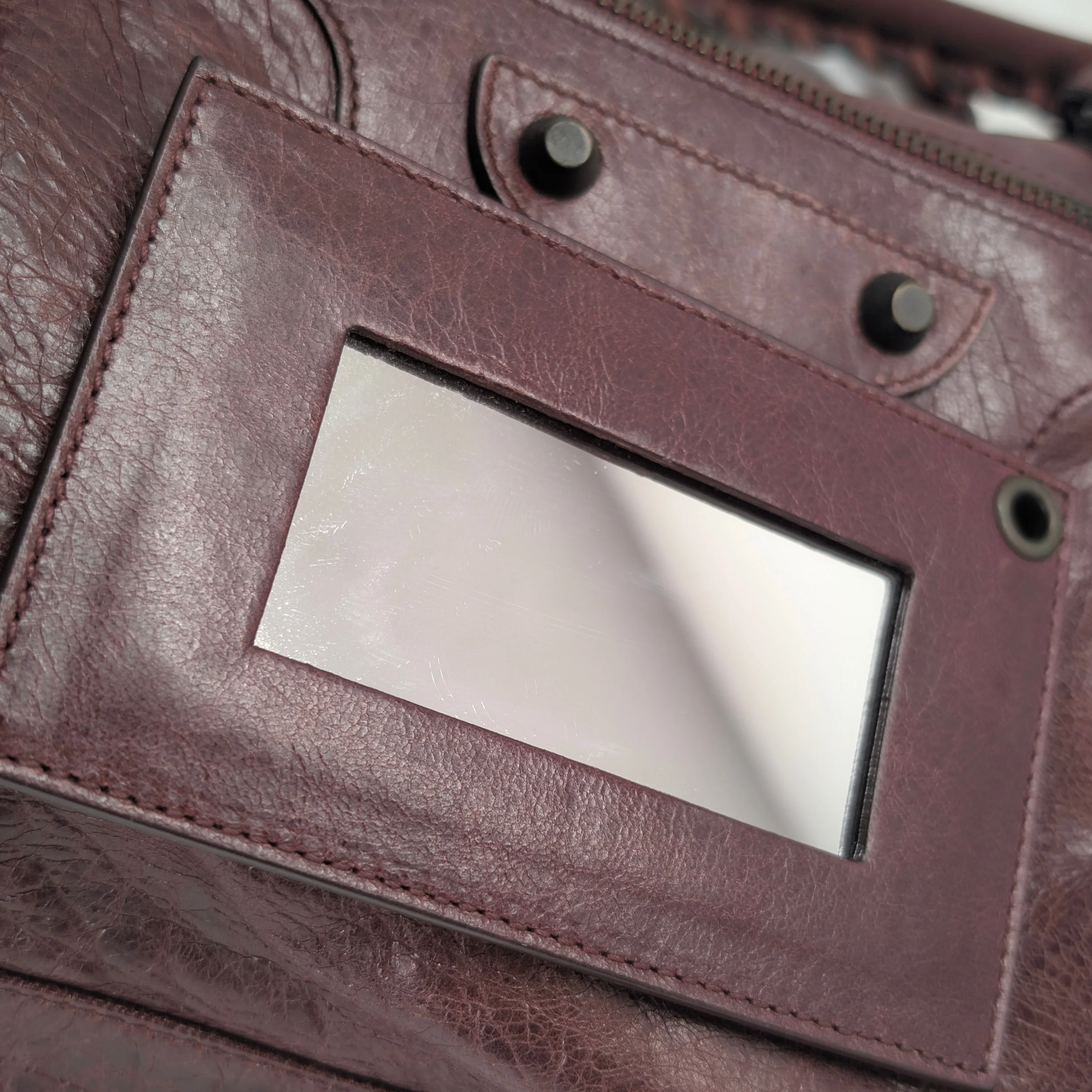 Balenciaga Motorcycle City Shoulder Bag Dark Burgundy - Image 13