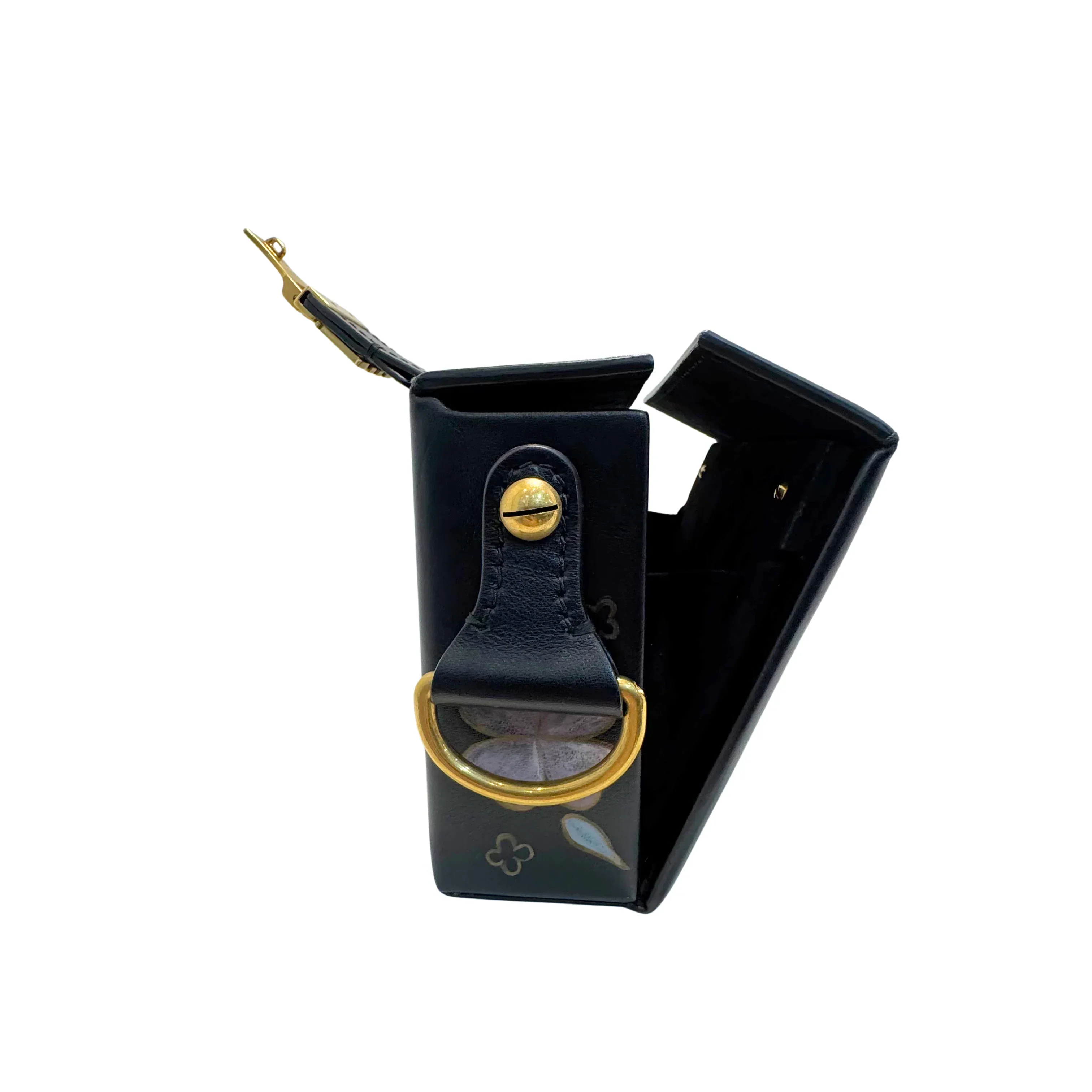 Dior Lockbox Zodiac Shoulder Bag Leather Black - Image 7