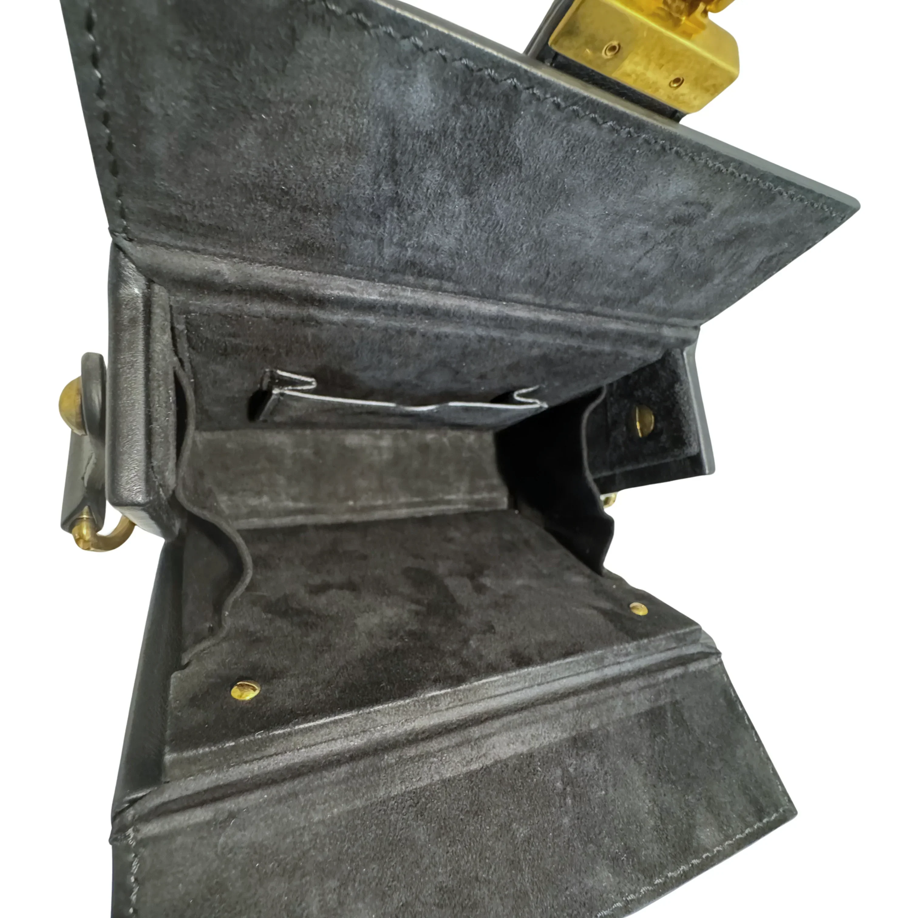 Dior Lockbox Zodiac Shoulder Bag Leather Black - Image 8