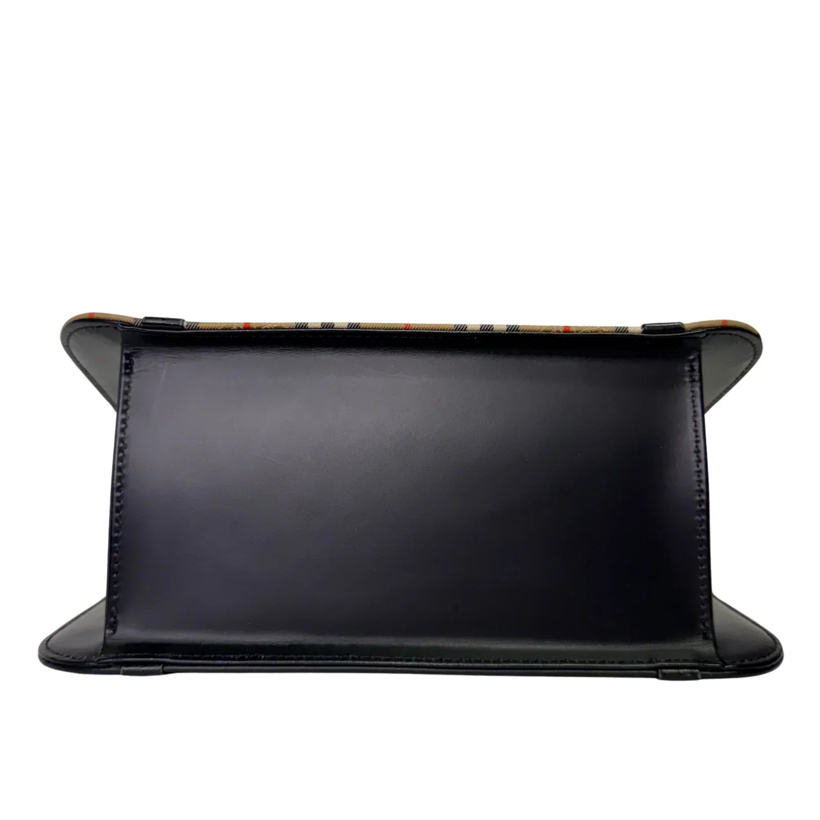 Burberry Nova Check Leather Flap Shoulder Bag - Image 5