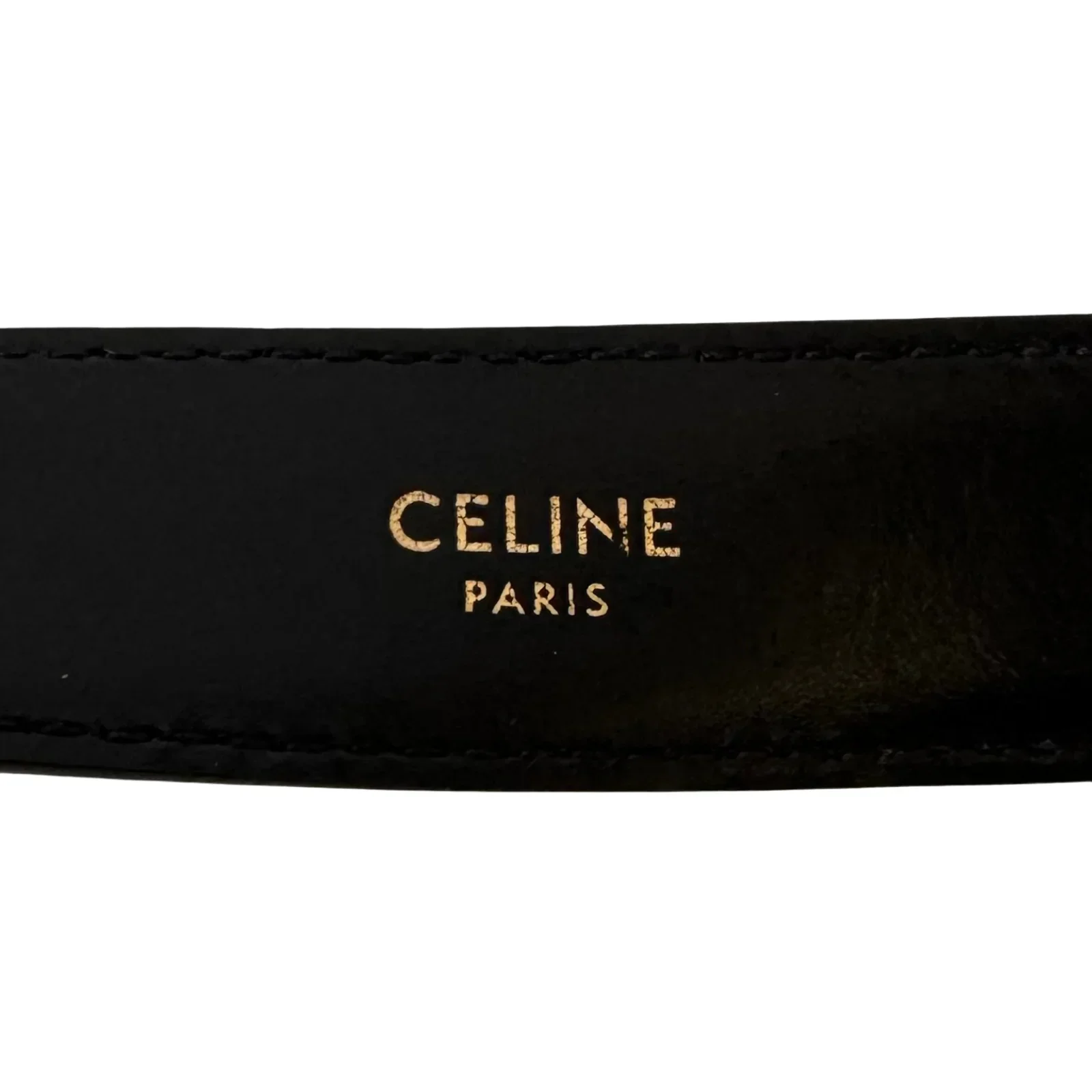 Celine Triomphe Leather Belt Black - Image 8