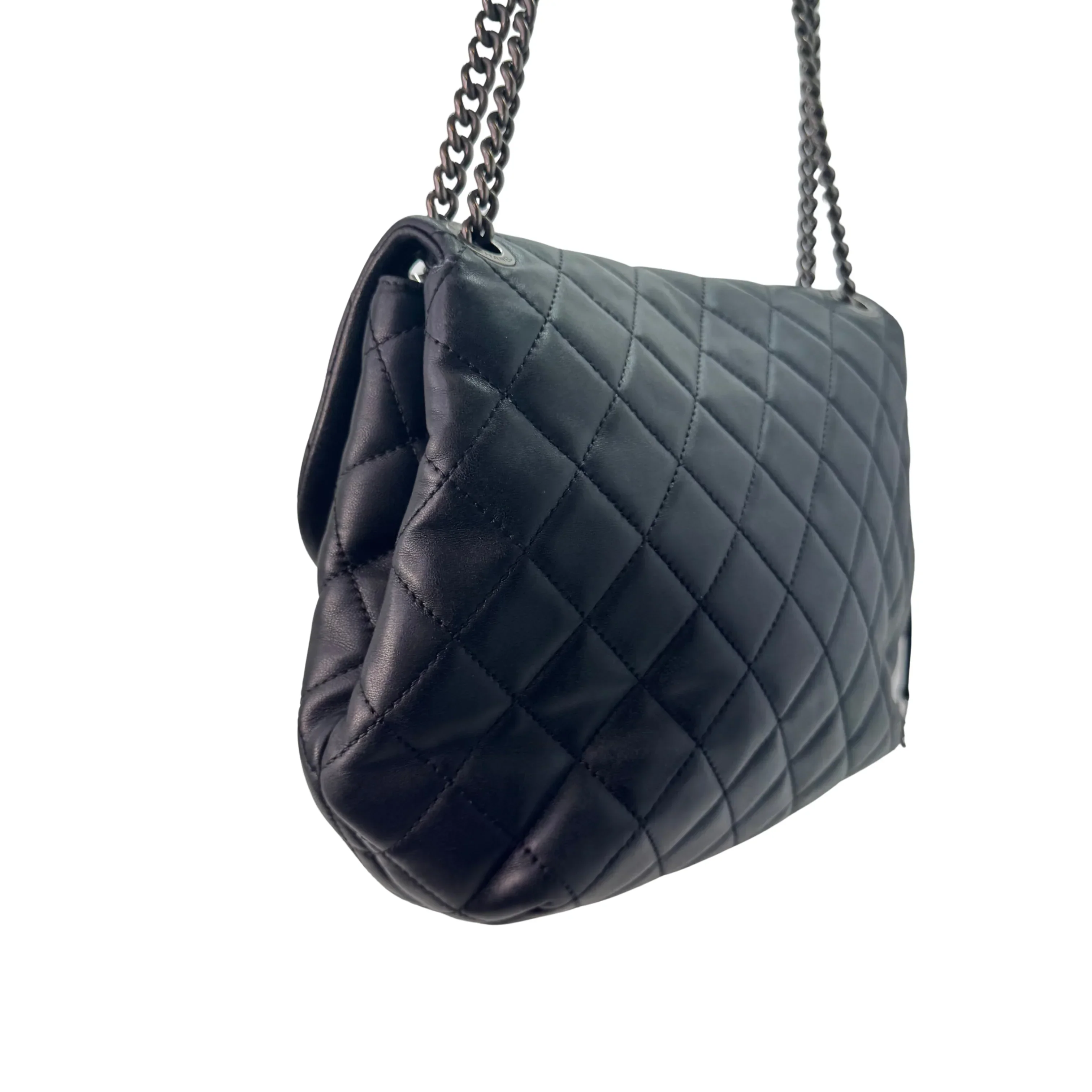 Chanel Lambskin Quilted Large Daily Supple Flap Black - Image 5