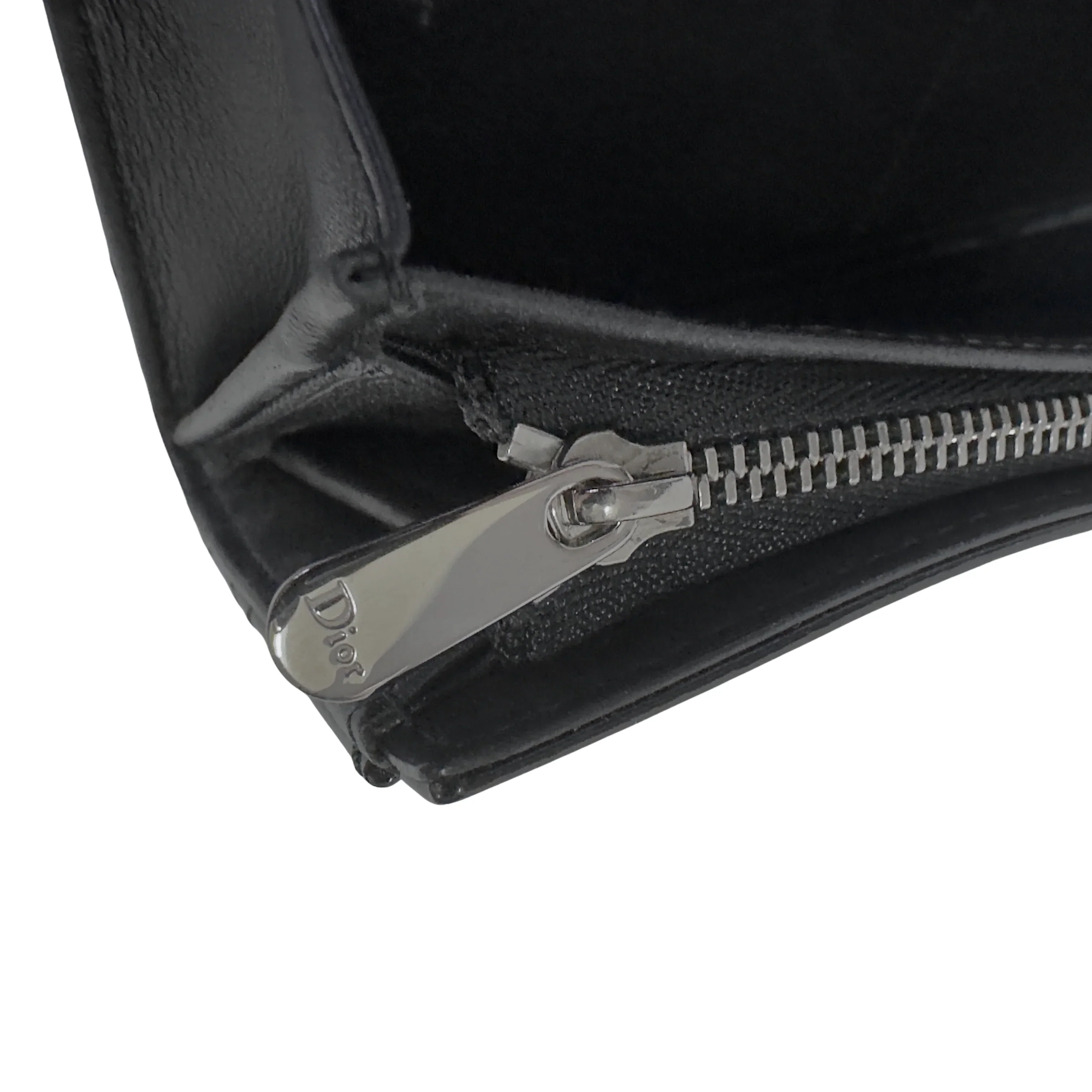 Dior Patent Leather Long Wallet With Chain Black - Image 10