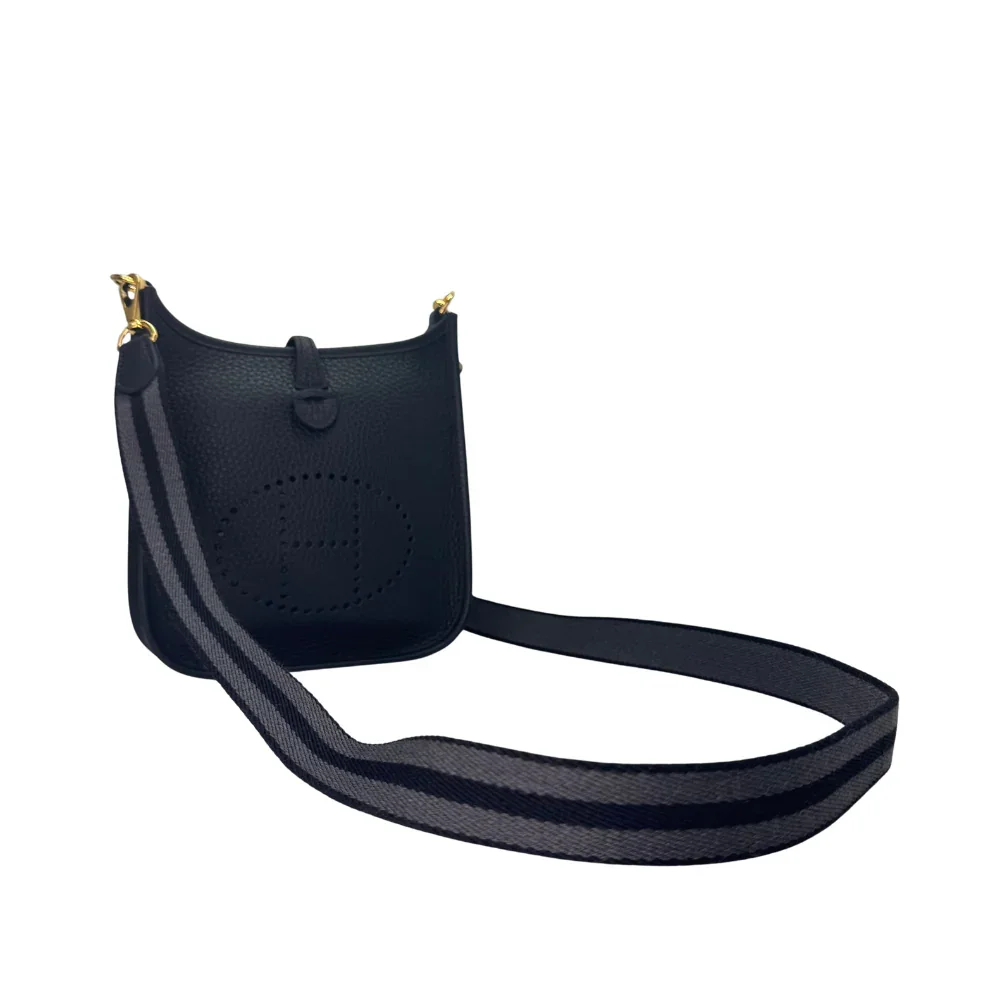 Hermés Evelyn Mini Crossbody Bag W Stamp 2024 Black - Image 4