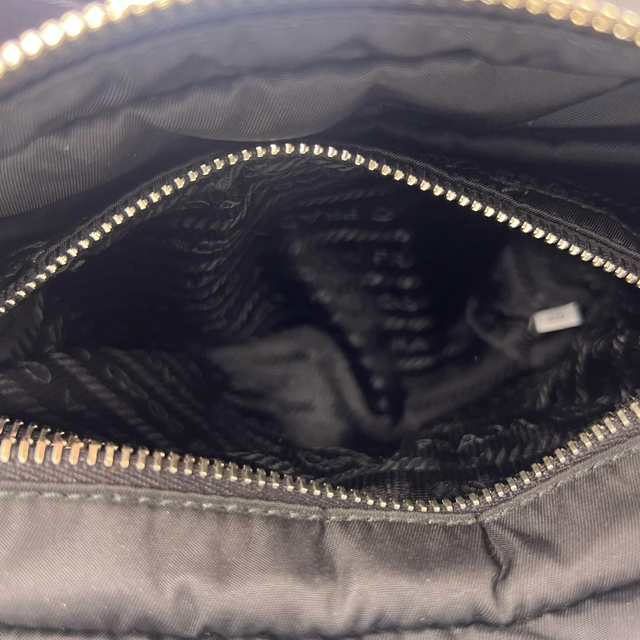 Prada Quilted Re-Nylon Crossbody Bag with Detachable Pouch Black - Image 10