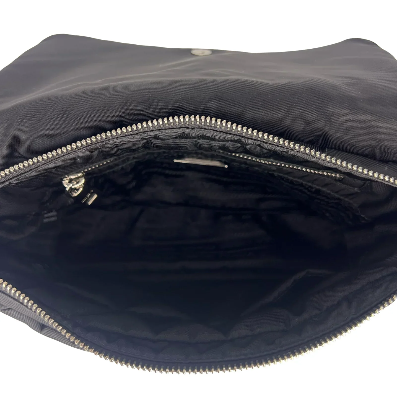 Prada Quilted Re-Nylon Crossbody Bag with Detachable Pouch Black - Image 9