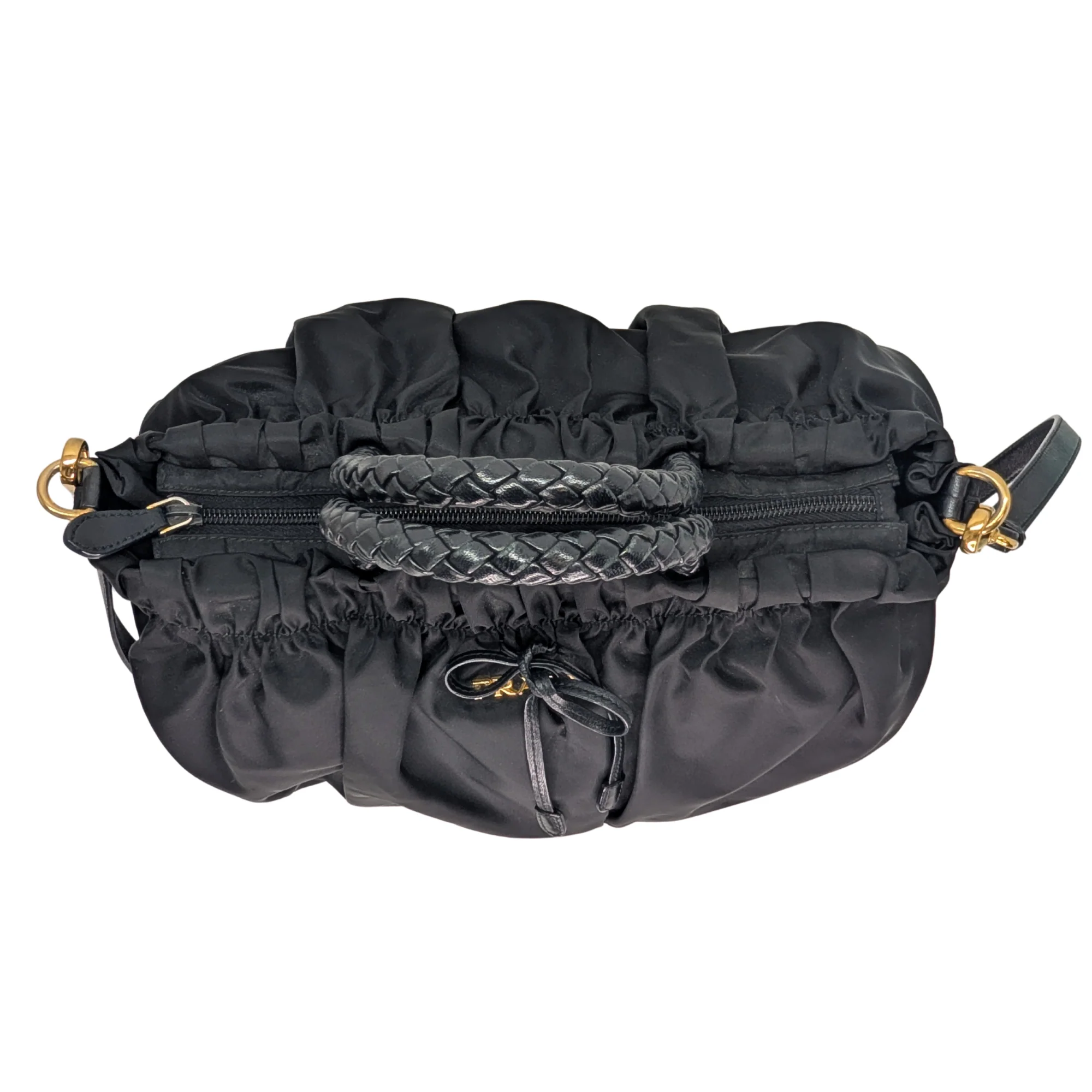 Black Prada Nylon Tessuto Top Handle Crossbody/Shoulder Bag - Image 5