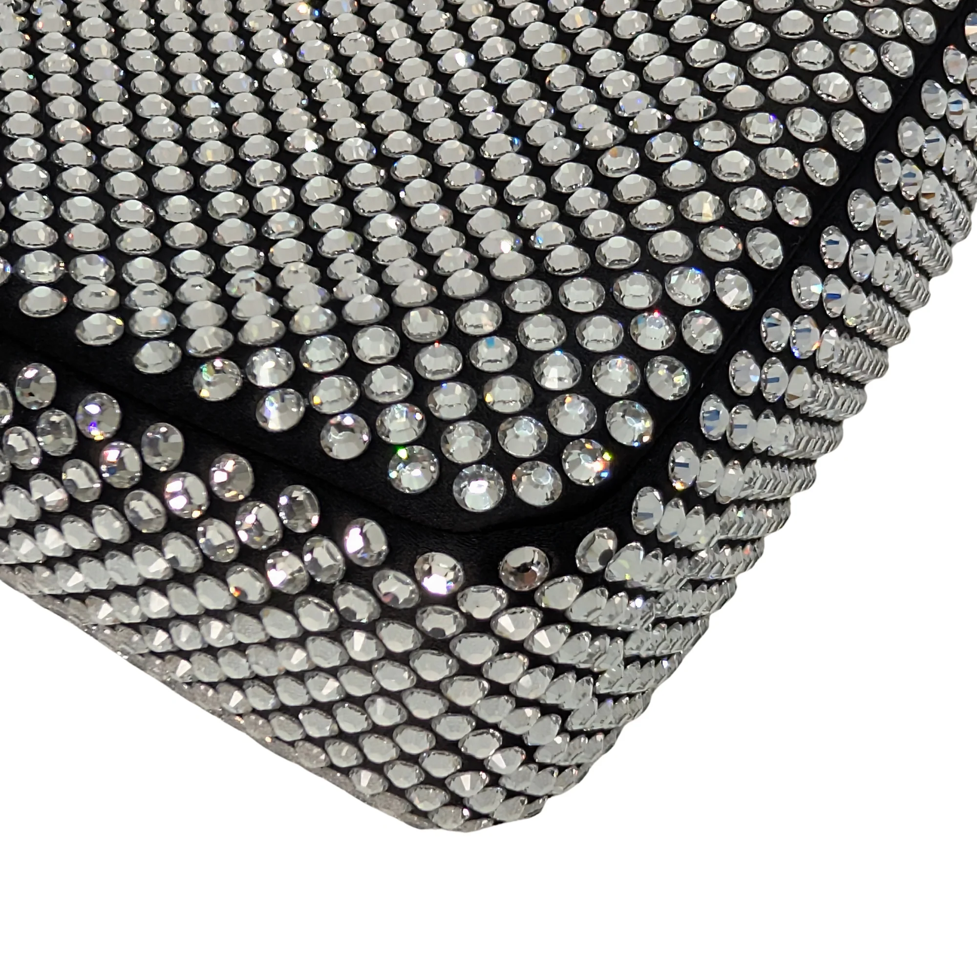 Black Prada Re-Edition Mini Satin Crystals Shoulder Bag - Image 11