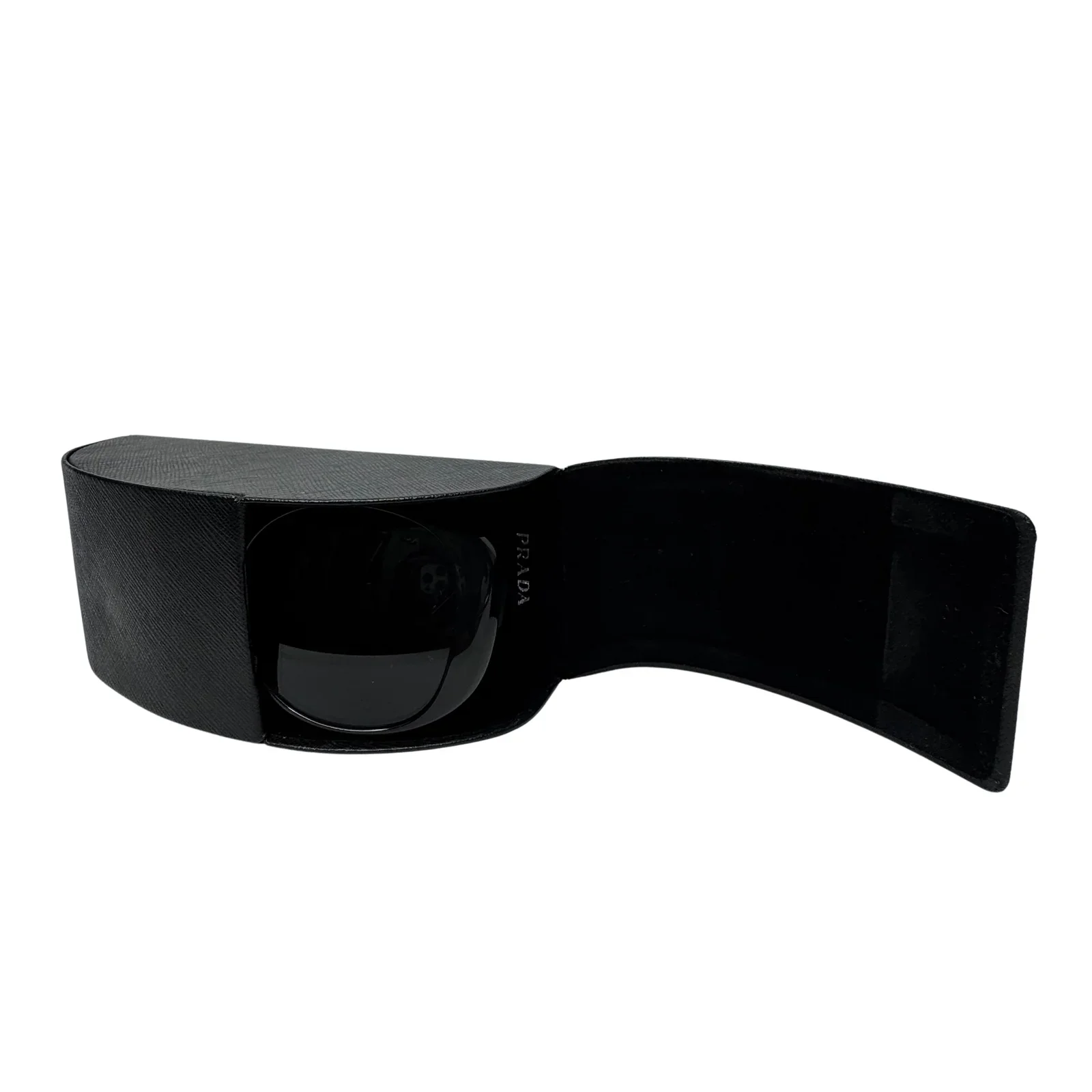 Prada SPR 150 Black Acetate Oversized Round Sunglasses - Image 8
