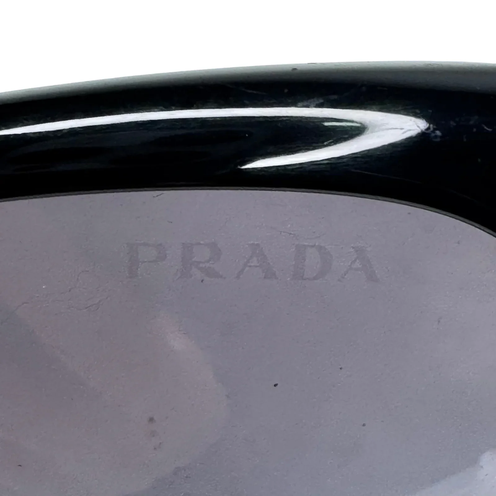 Prada SPR 150 Black Acetate Oversized Round Sunglasses - Image 9
