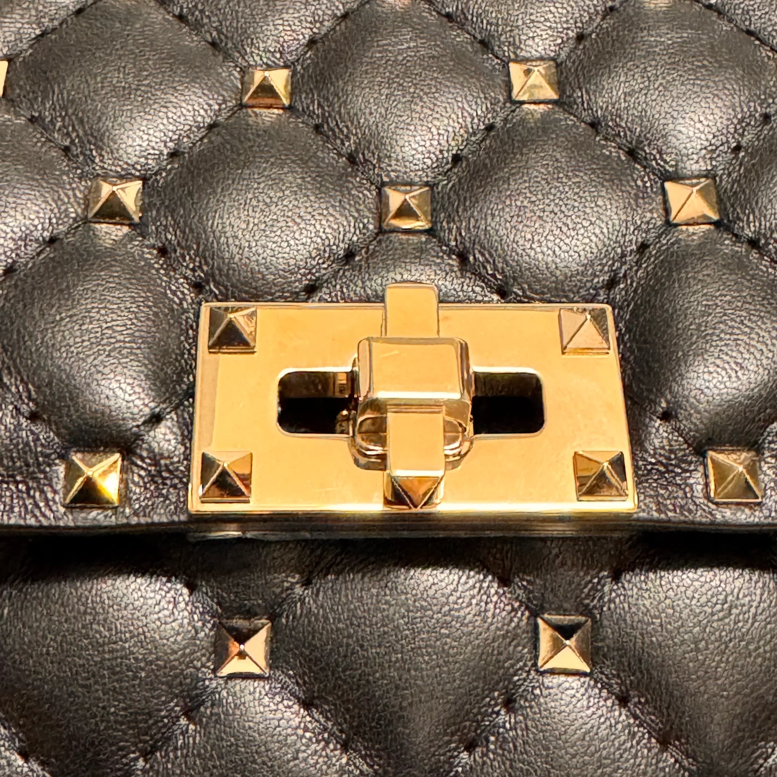 Valentino Garavani Rockstud Spike Bag Black - Image 10