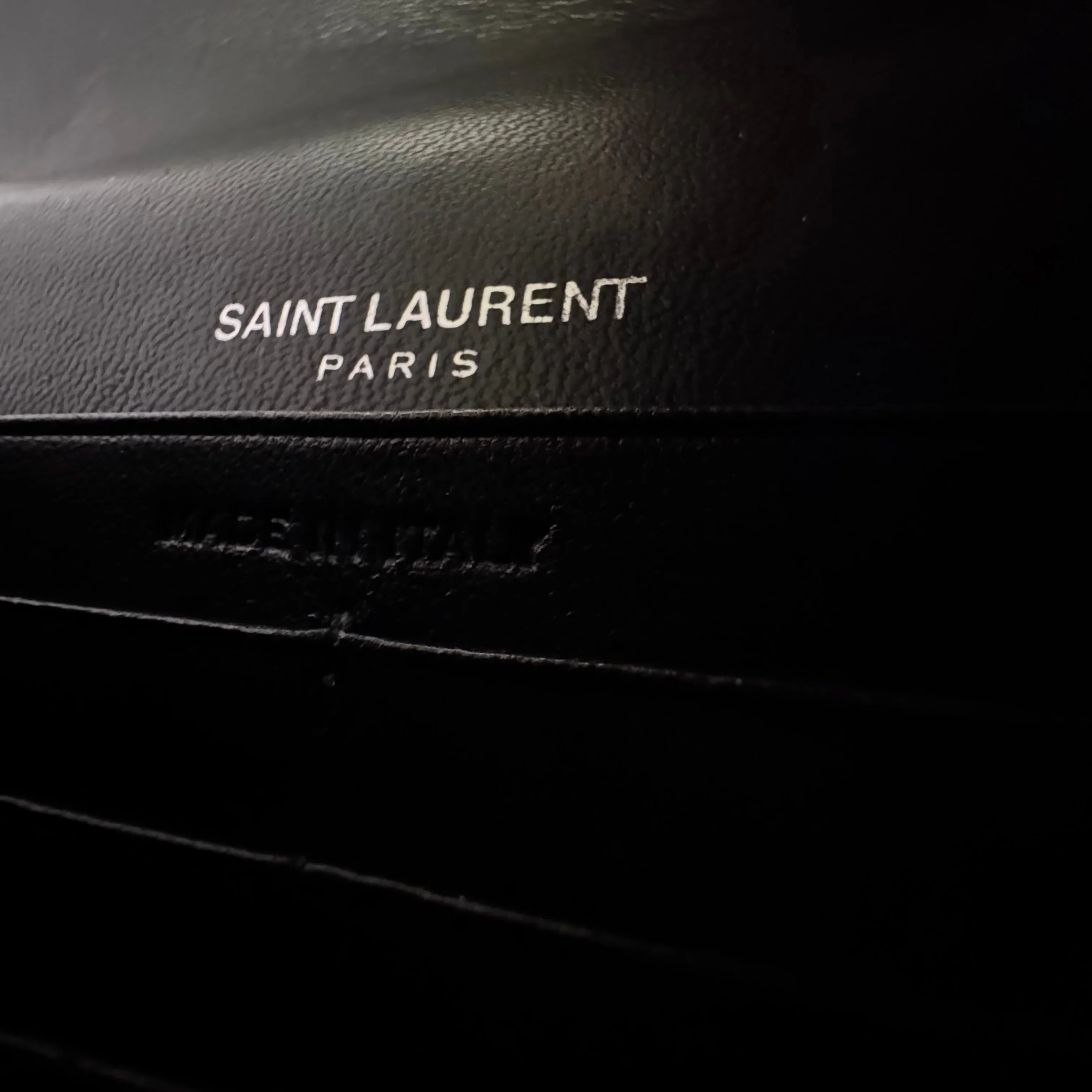 Saint Laurent Kate Shoulder Bag Leather Black - Image 9