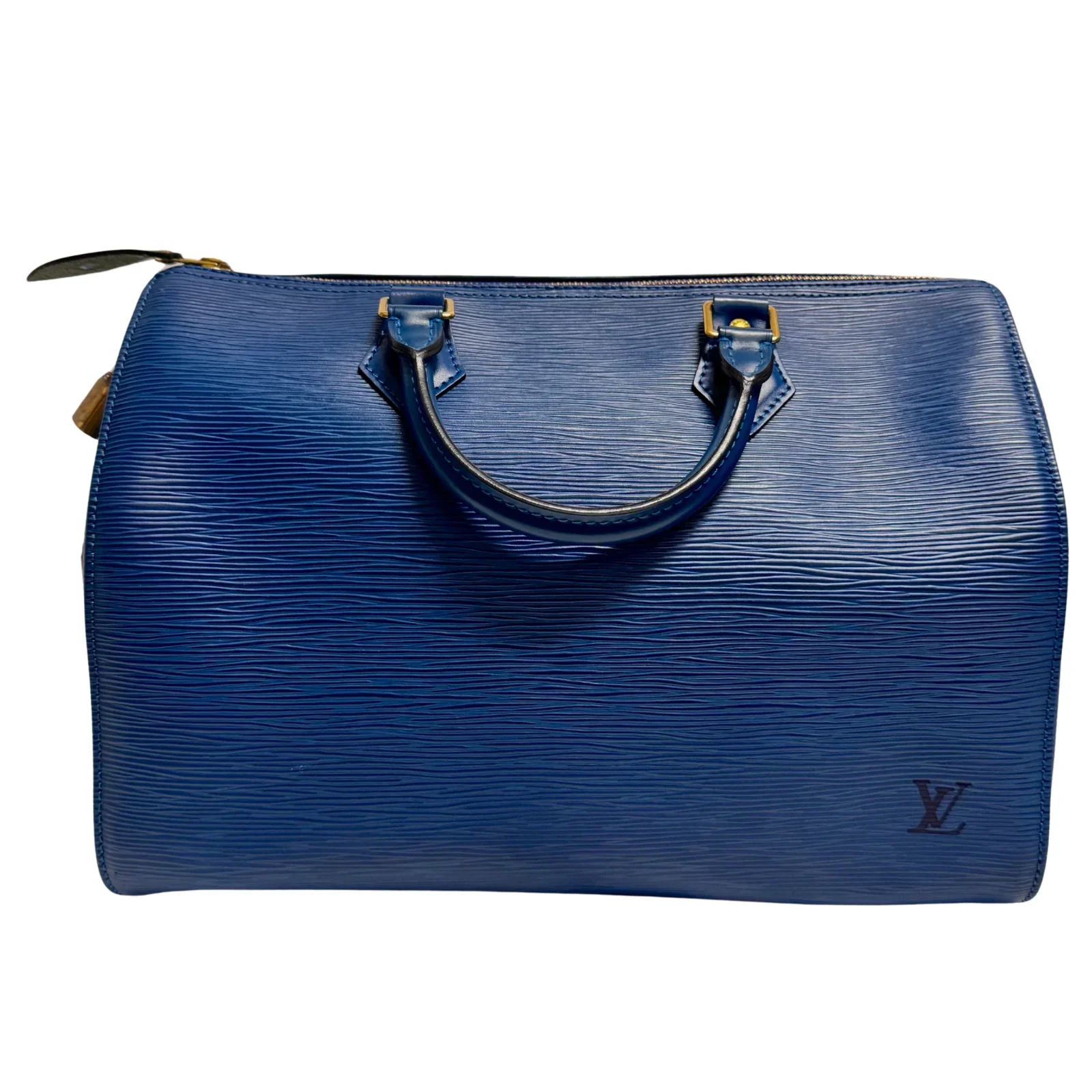 Louis Vuitton Epi Speedy 30 Blue Bag - Image 2
