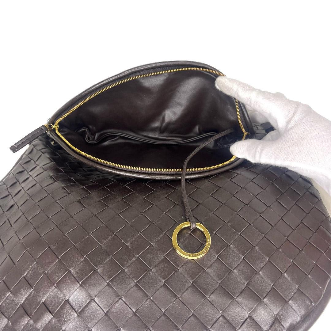 Brand New Bottega Veneta Gemelli Large Shoulder Bag – Intrecciato Dark Brown - Image 13