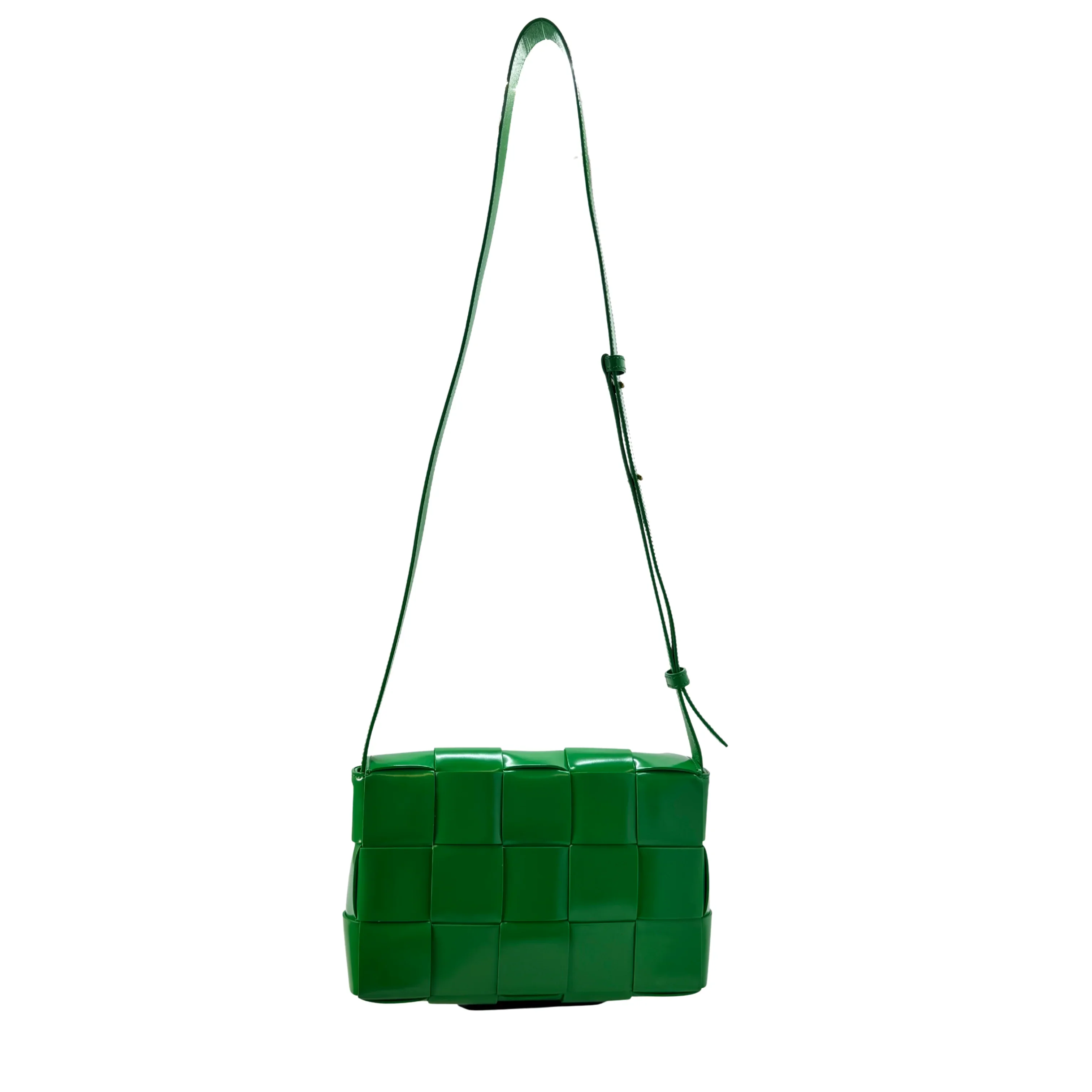 Bottega Veneta Patent Maxi Intrecciato Cassette Crossbody Bag Parakeet - Image 5