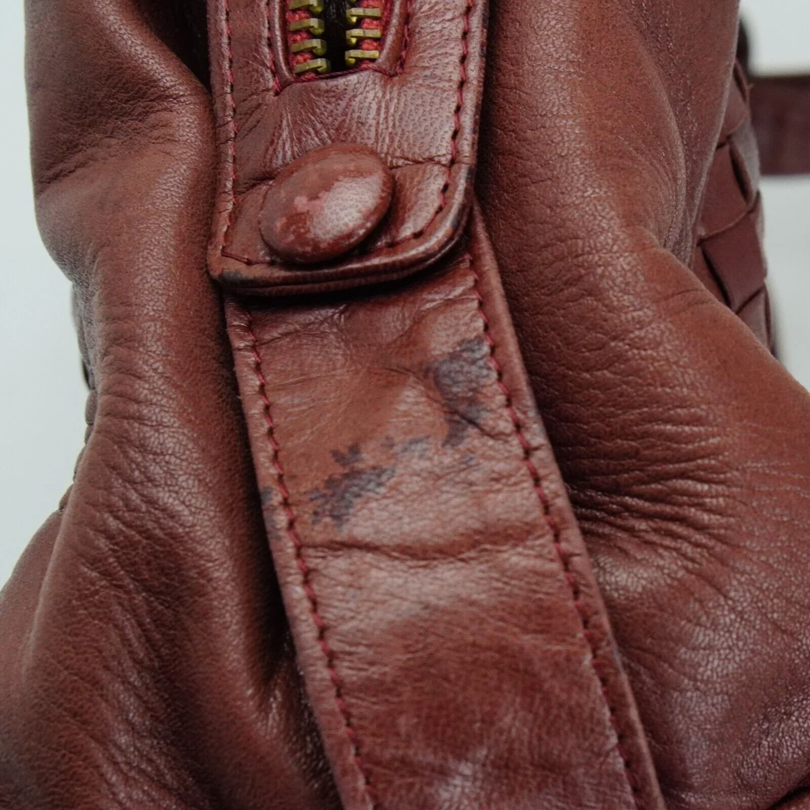 Bottega Veneta Intrecciato Leather Fold Over Shoulder Bag Brown - Image 10