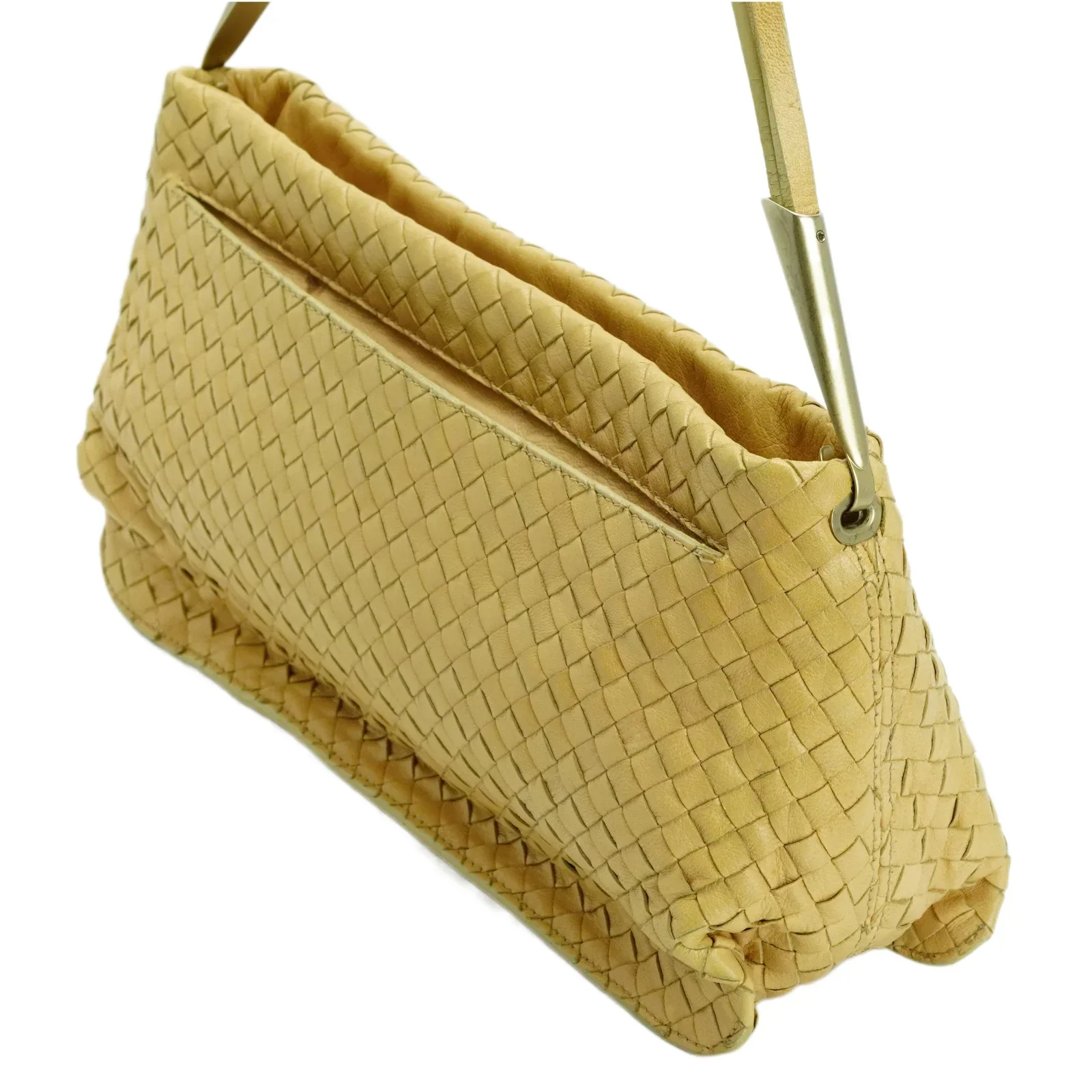 Bottega Veneta Intrecciato Leather Shoulder Bag Beige - Image 6