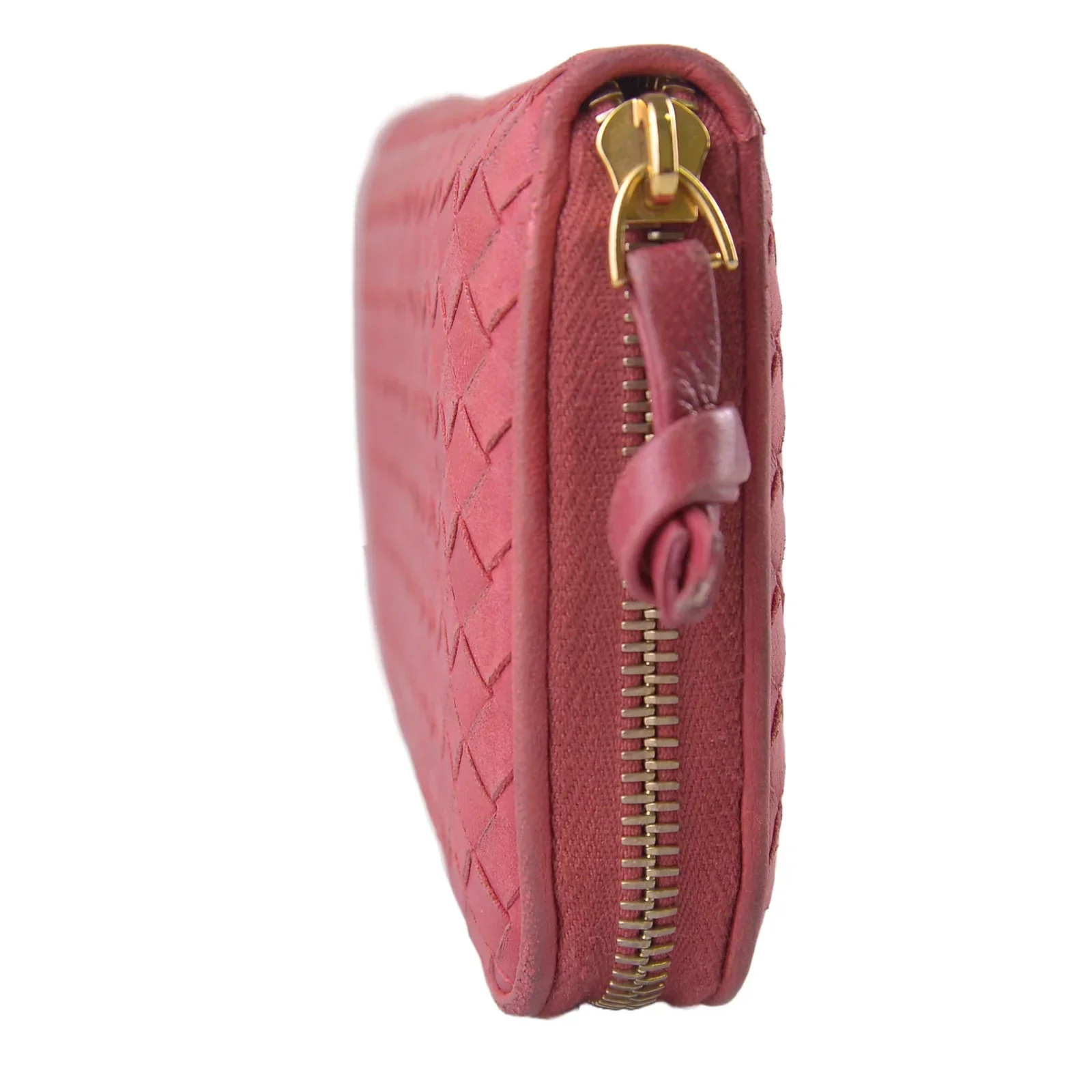 Bottega Veneta Intrecciato Zip Around Long Wallet Red - Image 5