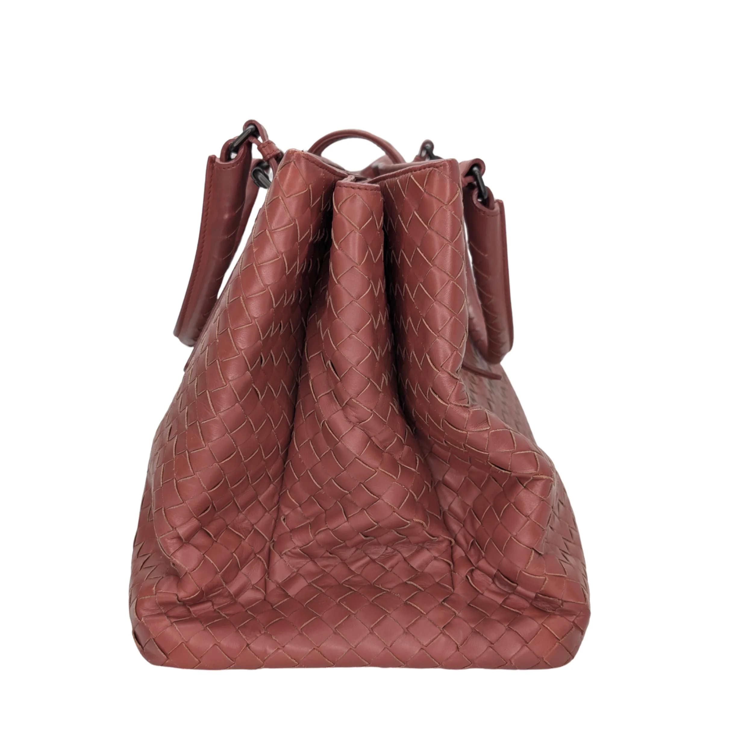 Bottega Veneta Intrecciato Roma Large Bag Pink - Image 3