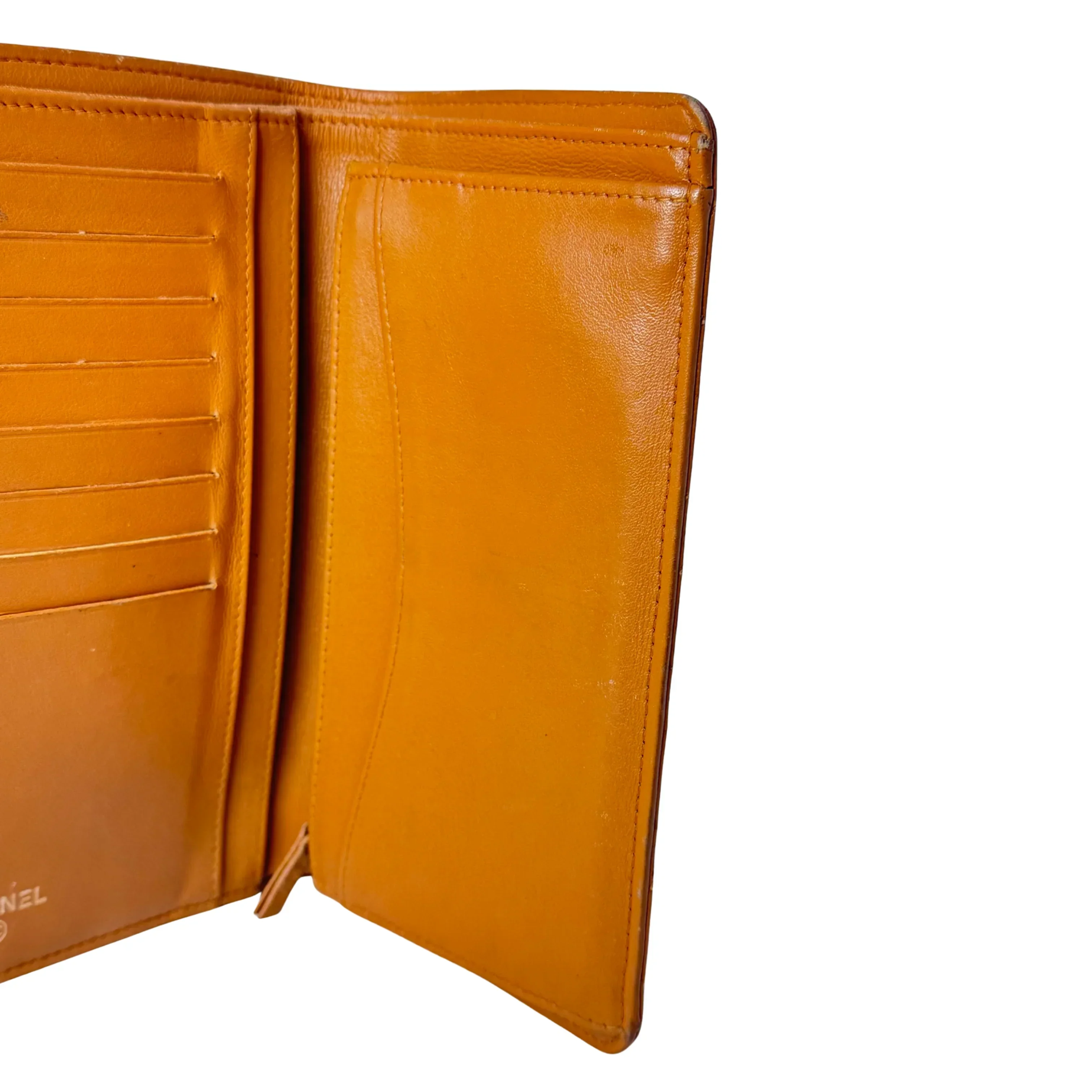 Chanel Caviar Leather Long Wallet Mustard - Image 10