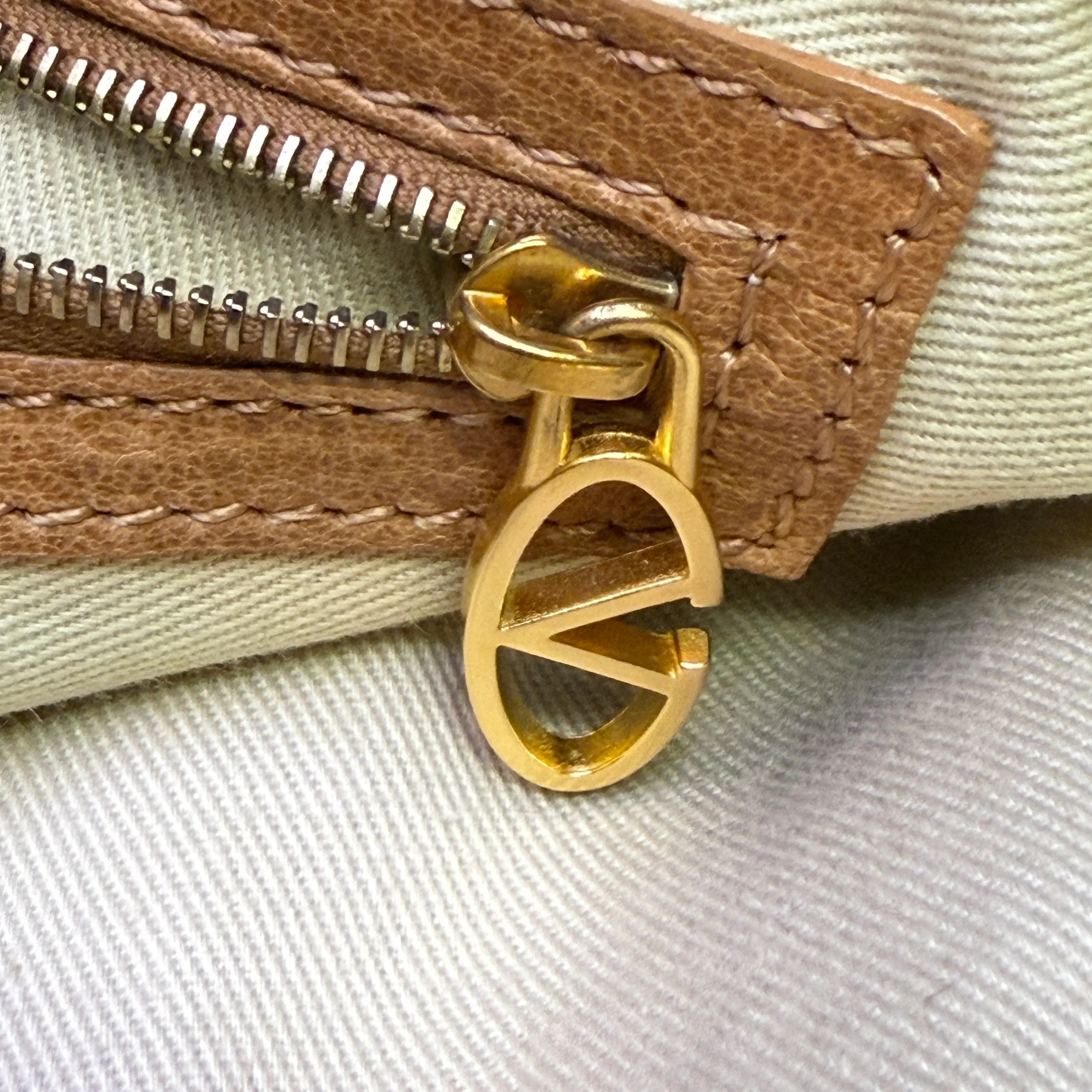 Valentino Shoulder Bag Leather Brown - Image 8