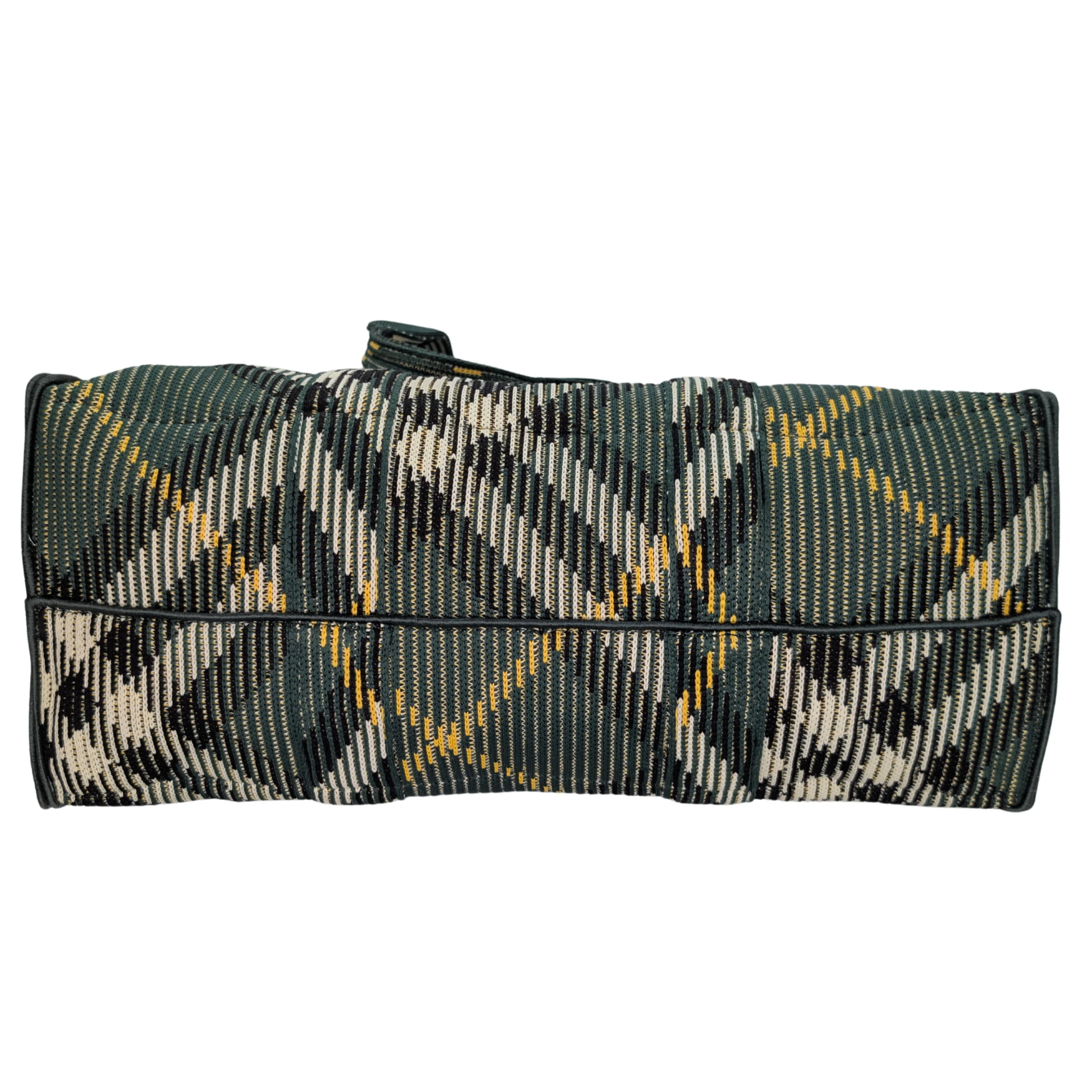 Burberry Medium Green Check Knitted Tote Bag - Image 5