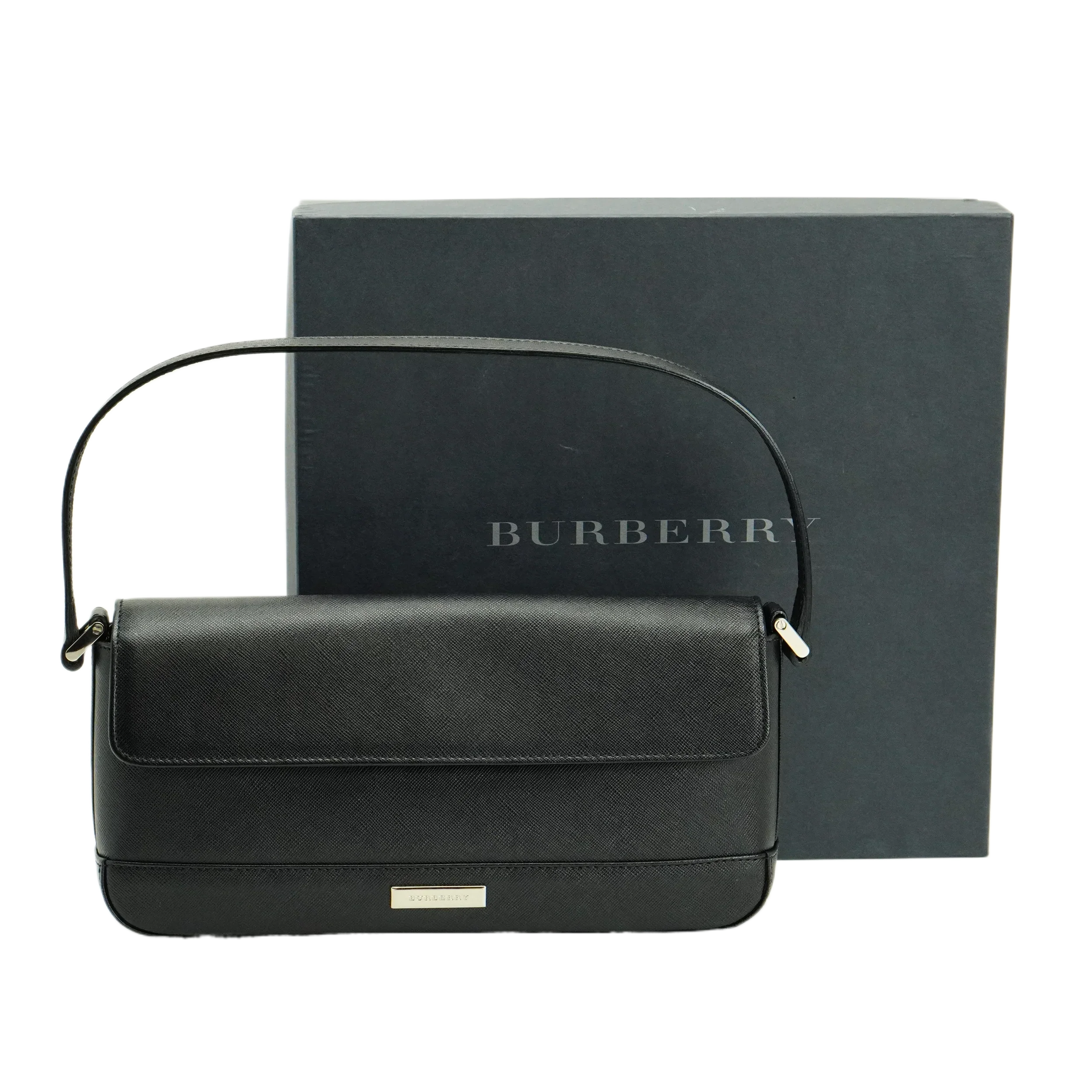 Burberry Black Leather Shoulder Bag - Image 9