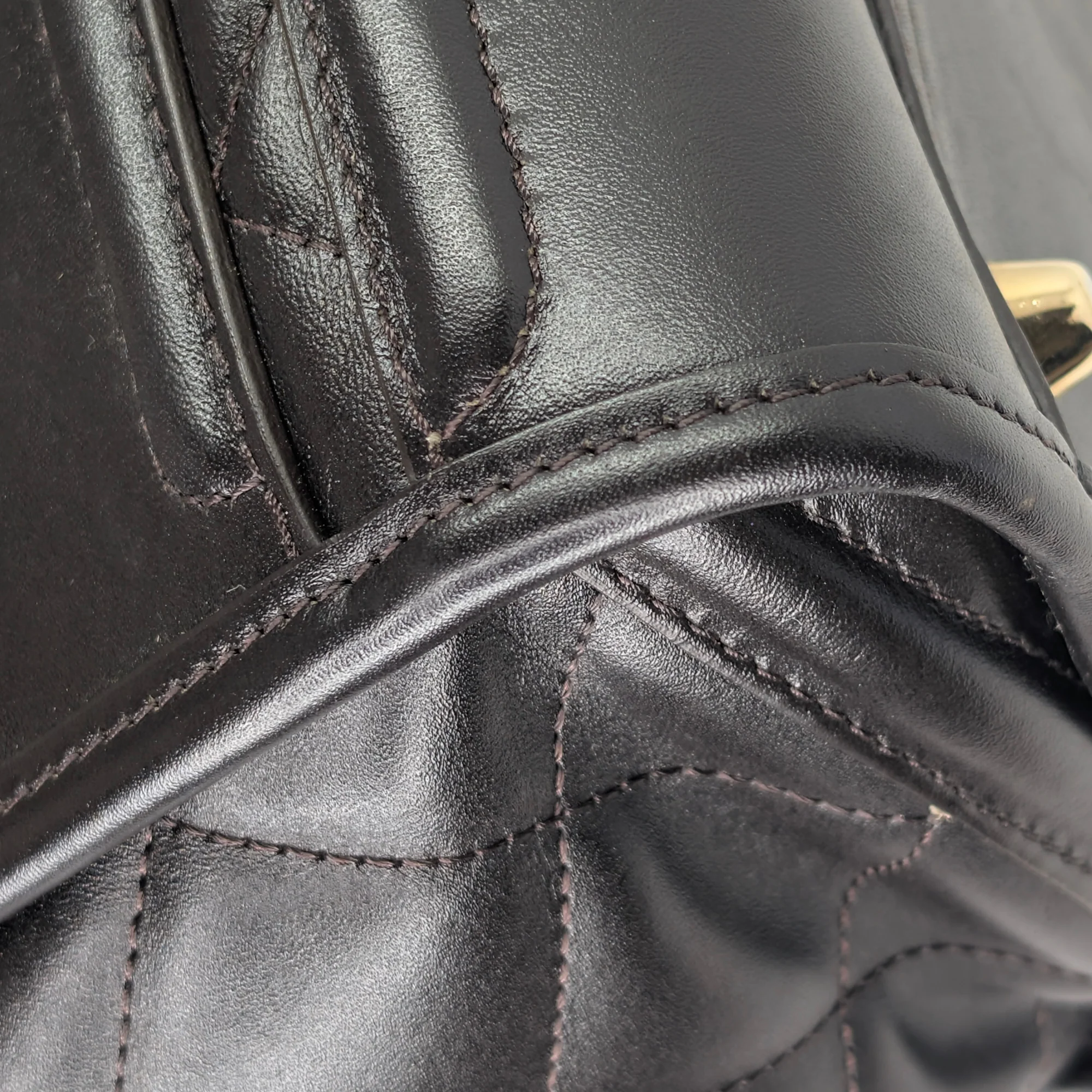 Burberry Quilted Manor Shoulder Bag Brown/Black - Image 13