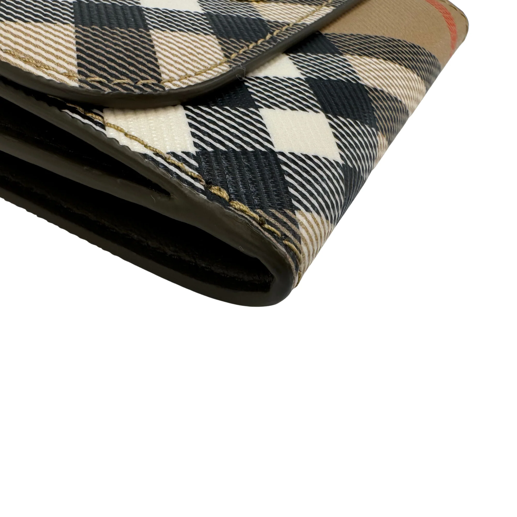 Burberry Check Coin Card Case Wallet Beige - Image 5
