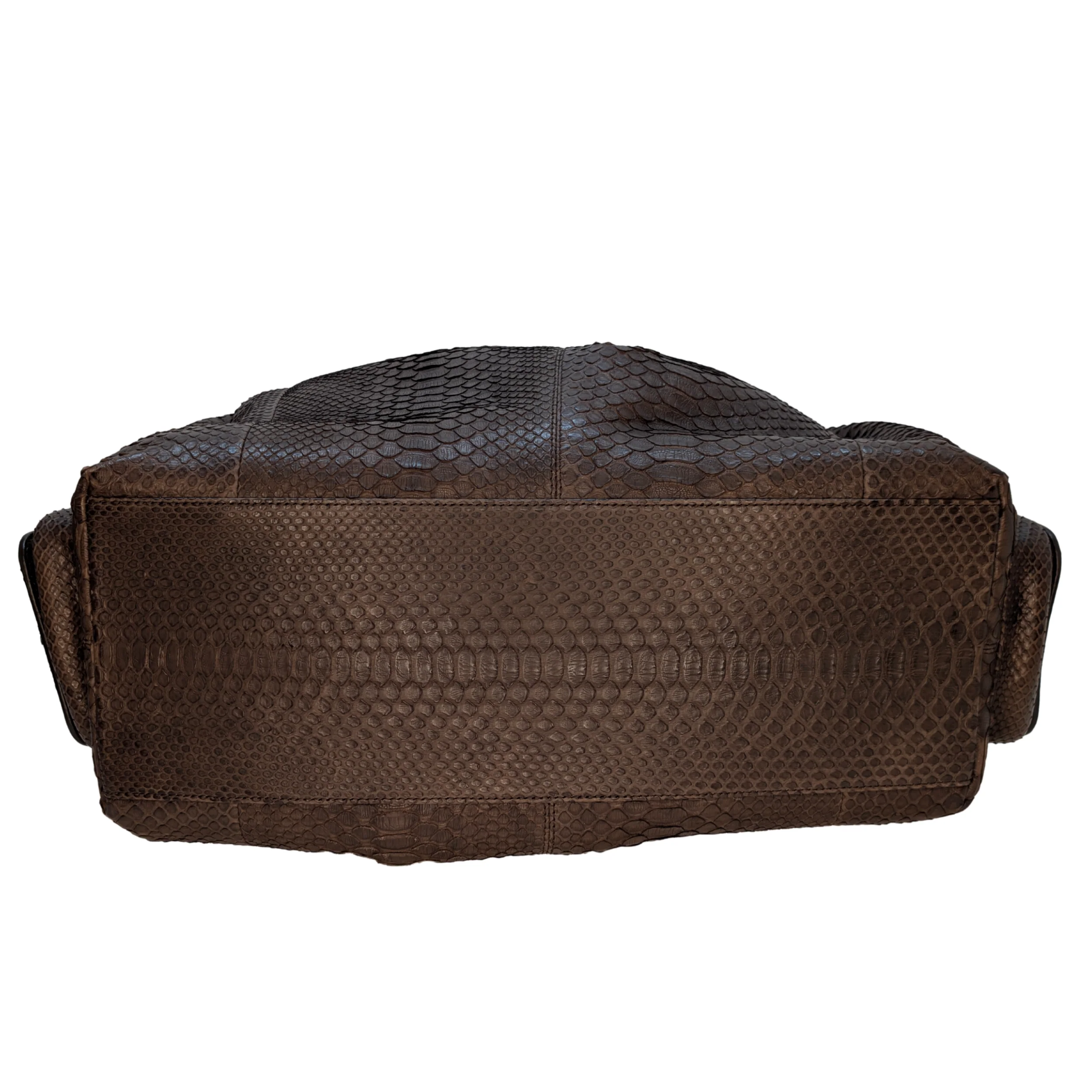 Bvlgari Limited Edition Brown Python Leather Chain Shoulder Bag - Image 5