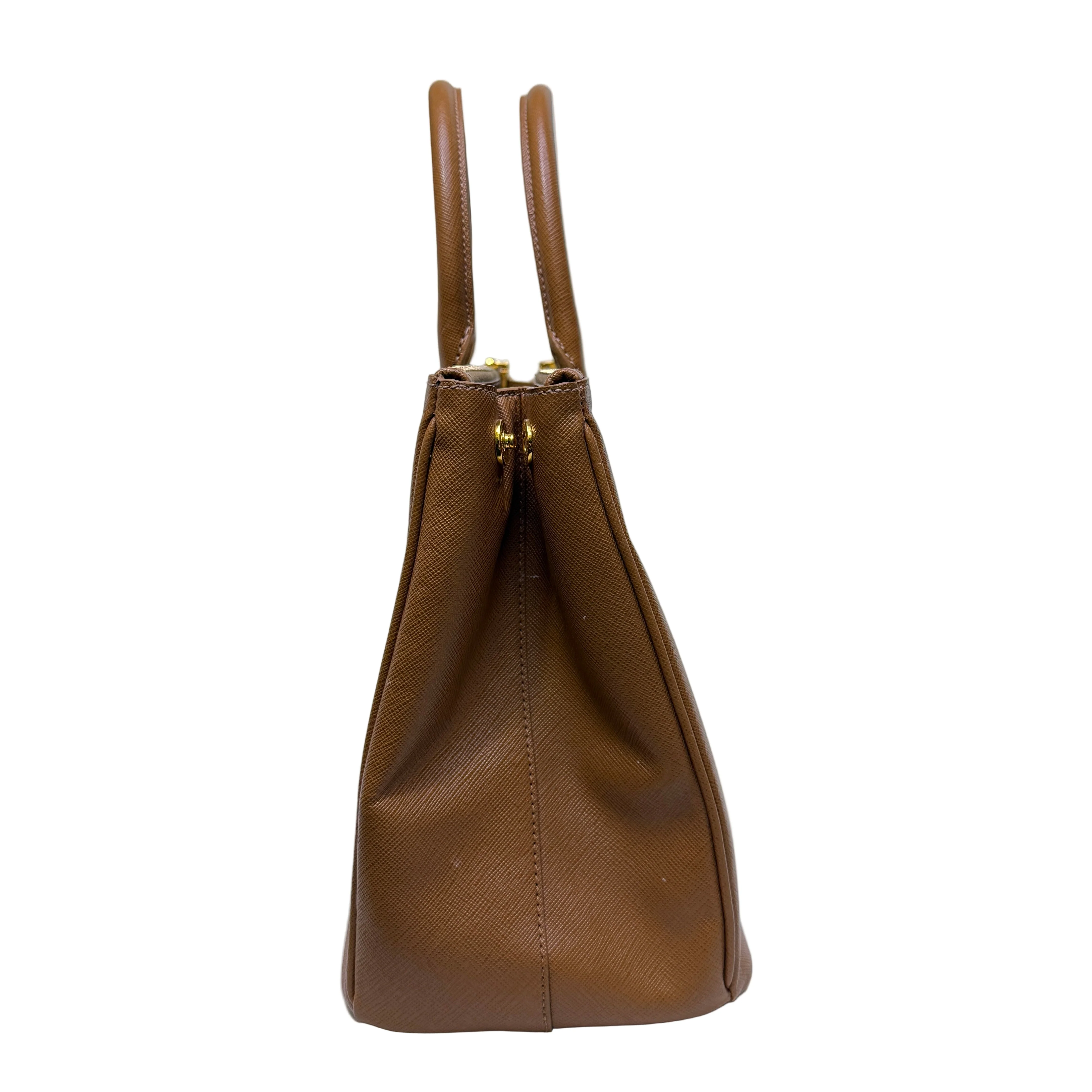 Prada Galleria Handbag Saffiano Leather Brown - Image 4