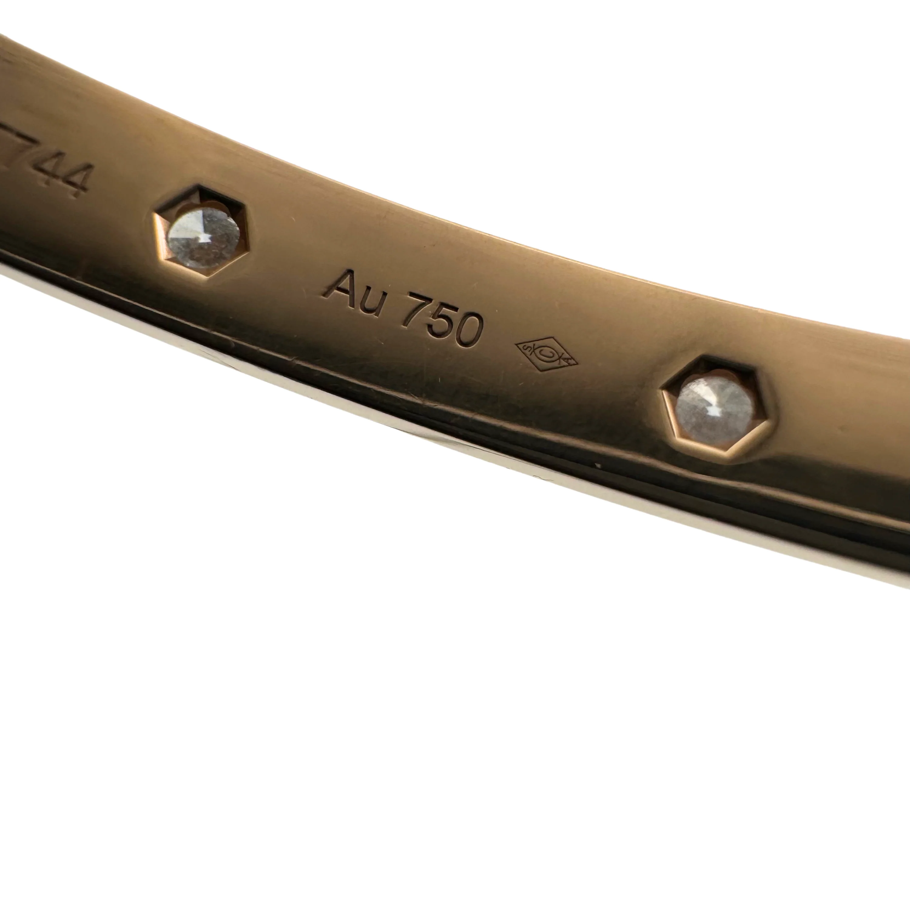 Cartier Love Bracelet Classic model 10 Diamonds size 18 - Image 17
