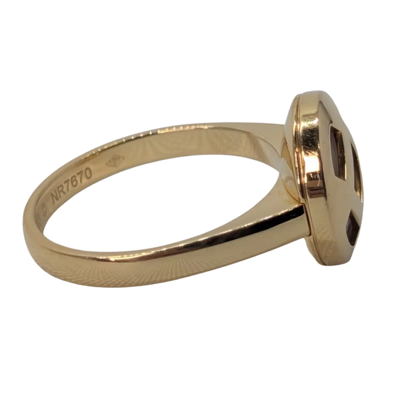 Cartier Pasha Mother Of Pearl 18K Gold Ring Size M½ - Image 7