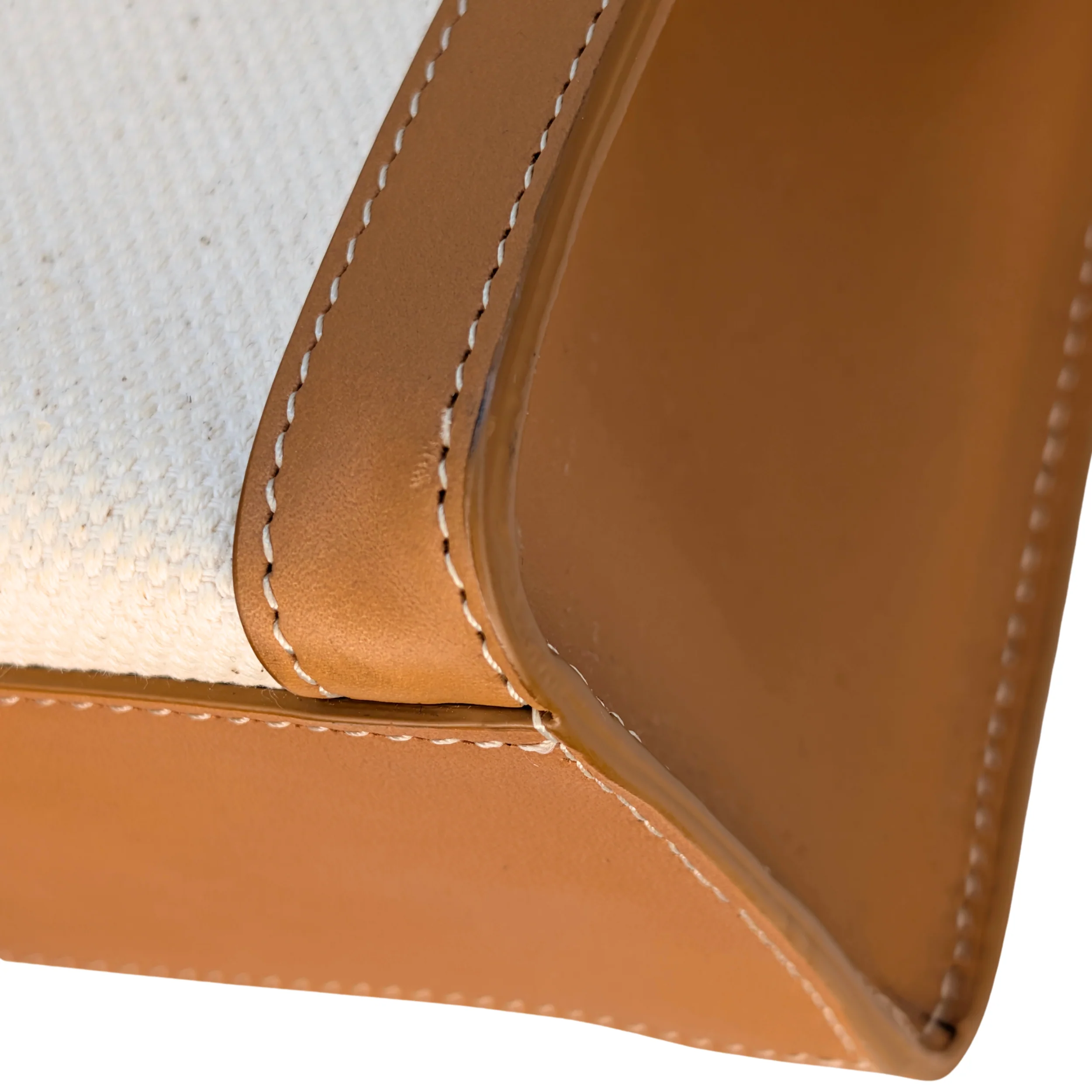 Celine Leather X Canvas Cabas Vertical Tote Bag Large - Image 8