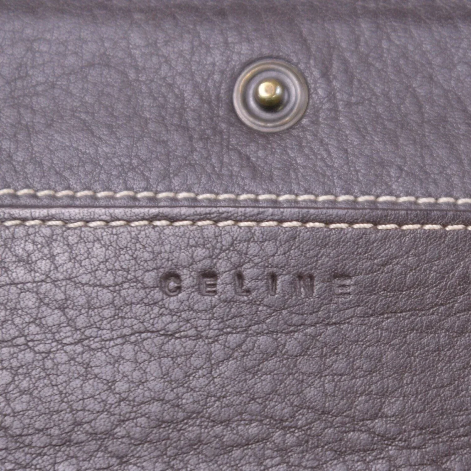 Celine Macadam Monogram Canvas X Leather Long Wallet Brown - Image 7