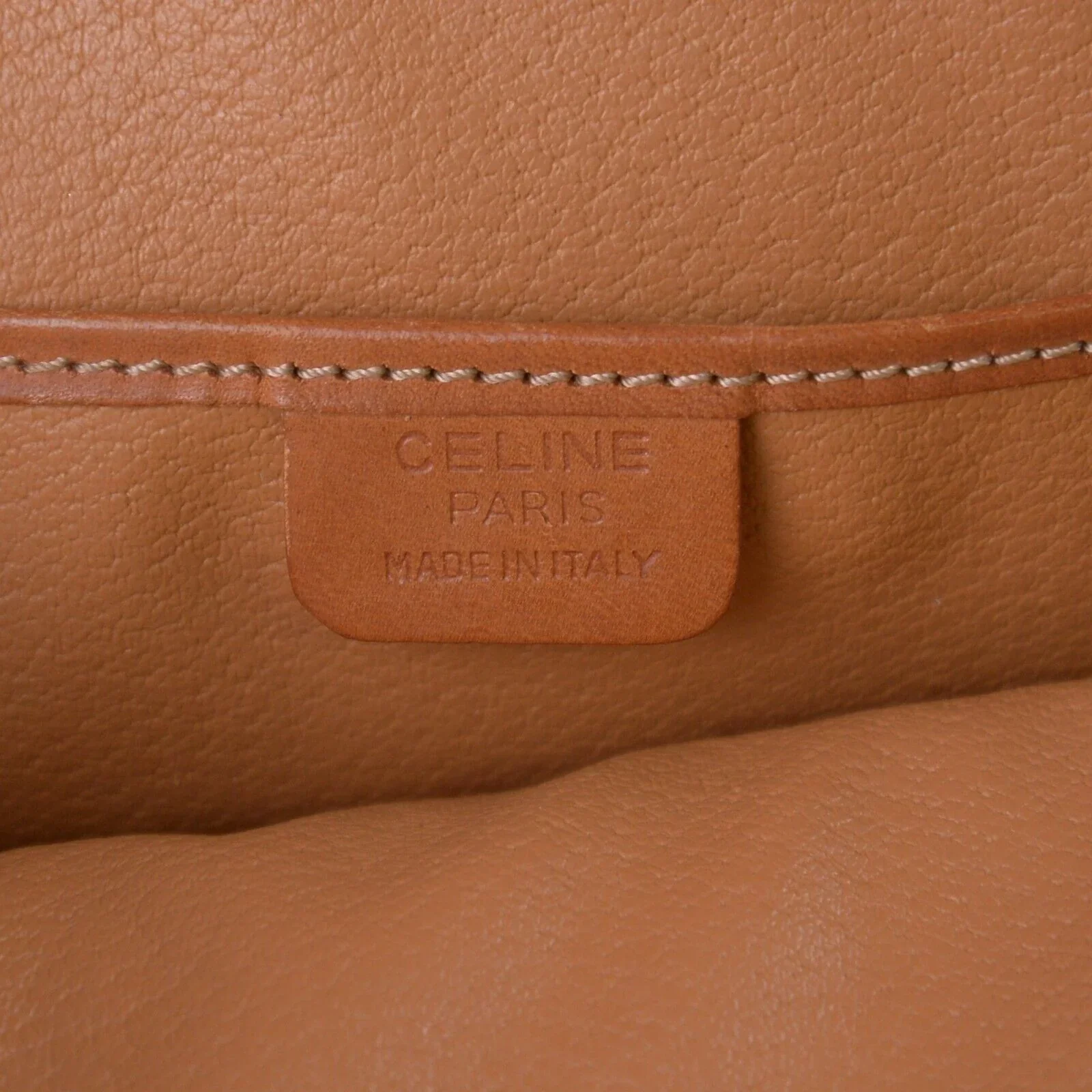 Celine Macadam Monogram Mini Leather Bag Brown - Image 13