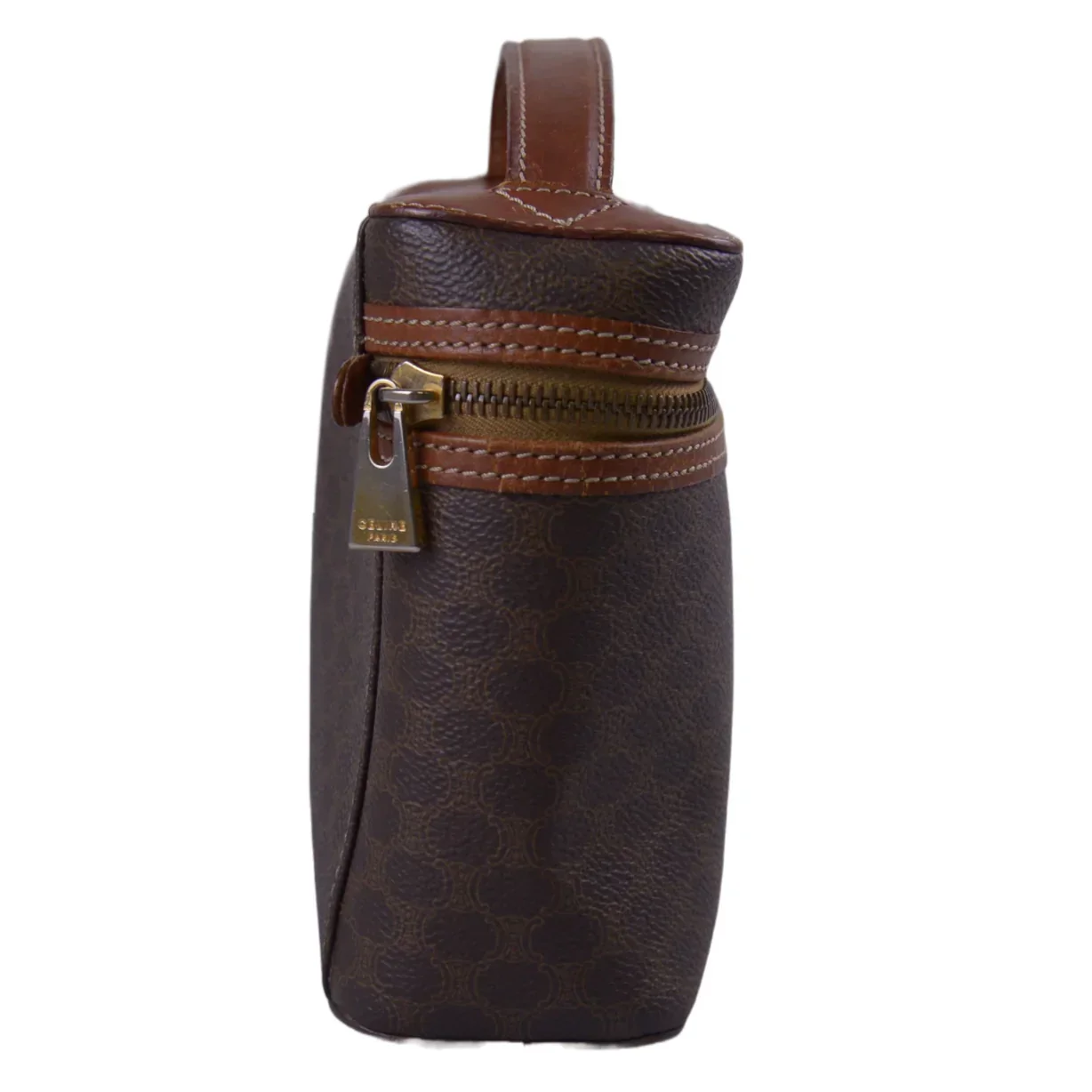 Celine Macadam Monogram Vanity Bag Brown - Image 3