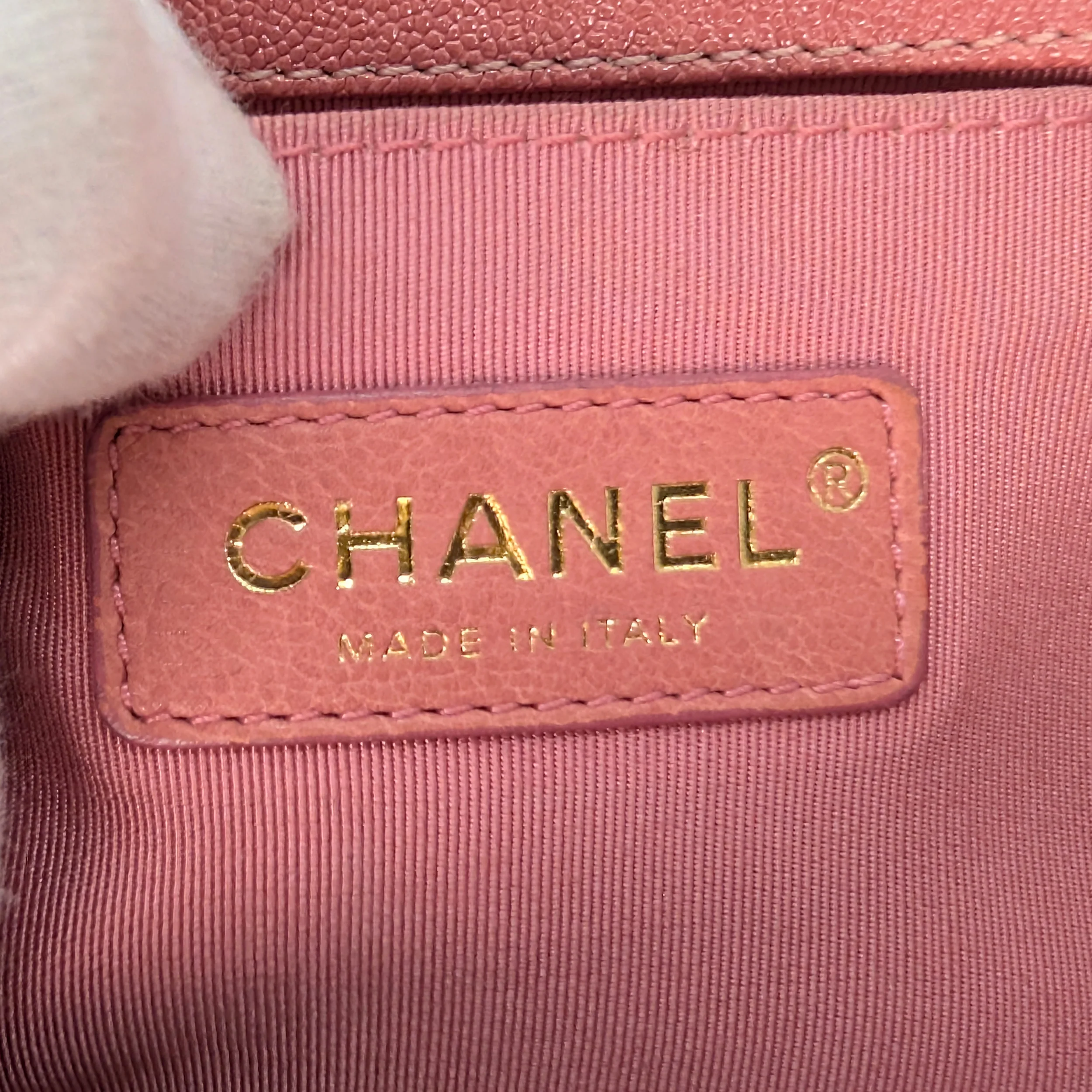Chanel Caviar Chevron Quilted Medium Boy Flap Pink - Image 16