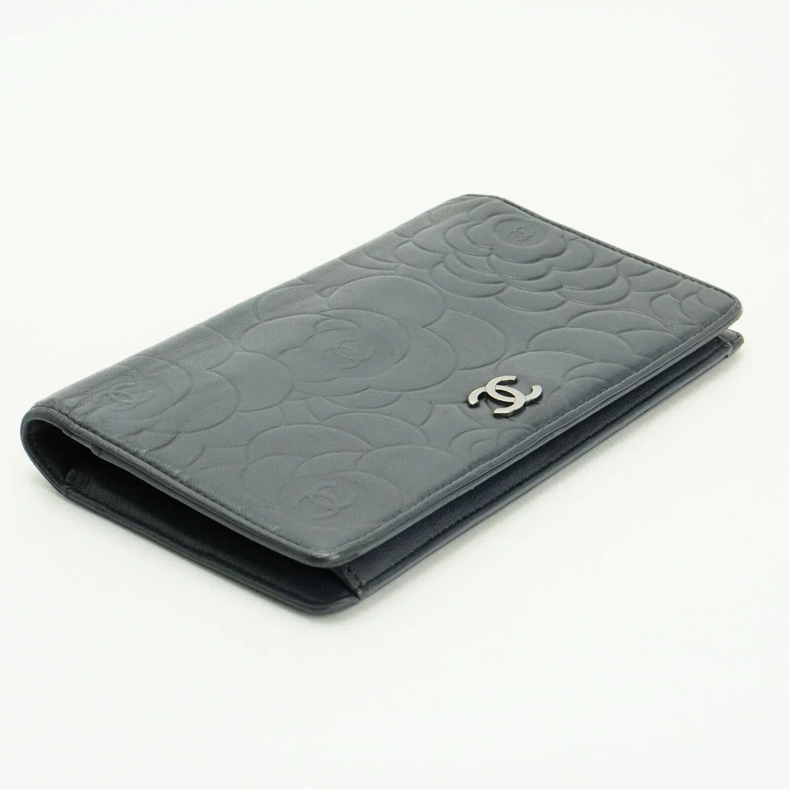 Chanel Camellia Mark Long Wallet Grey - Image 4