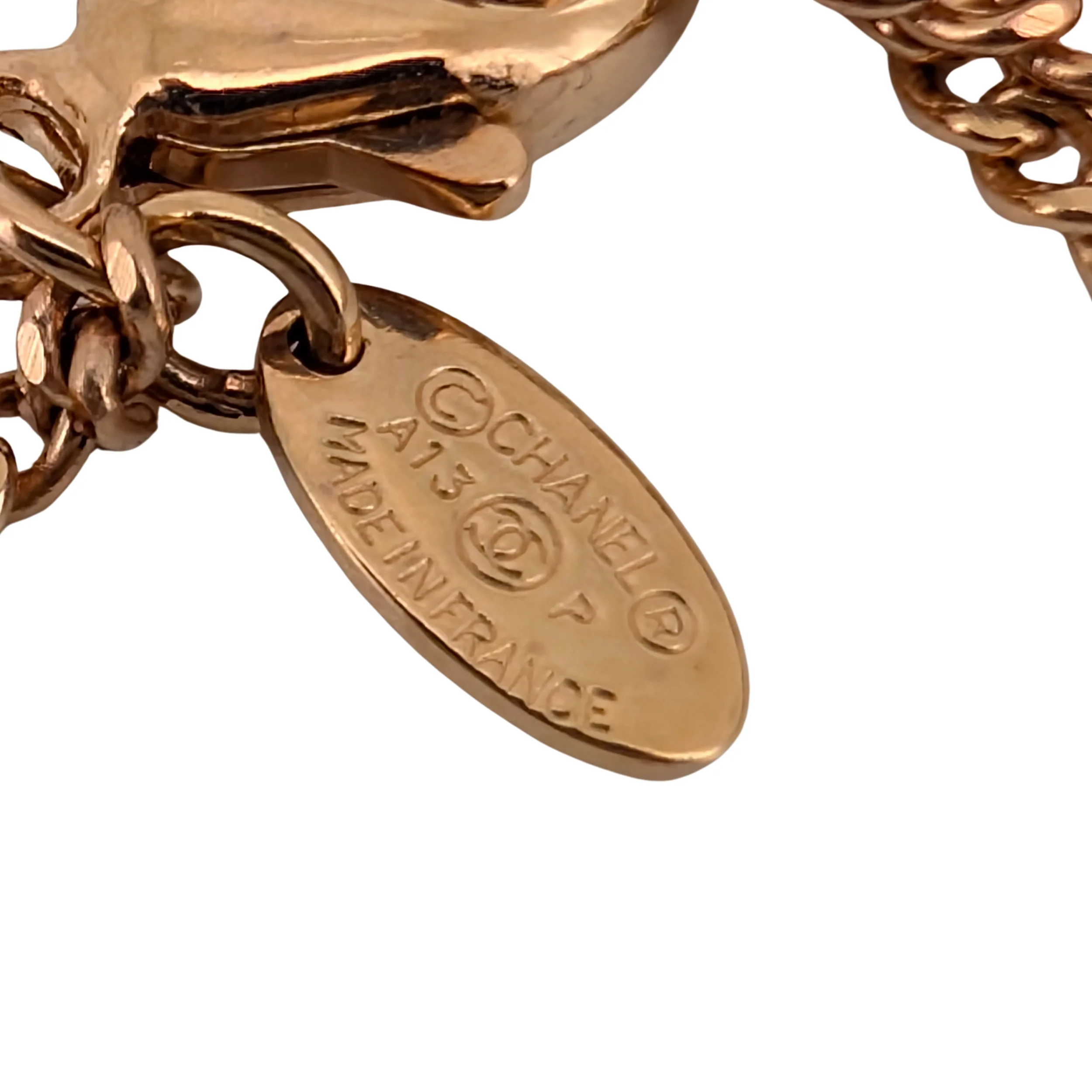 Chanel Pearl 18k Gold Plated Faux Pearl & Enamel CC Pendant Necklace - Image 7