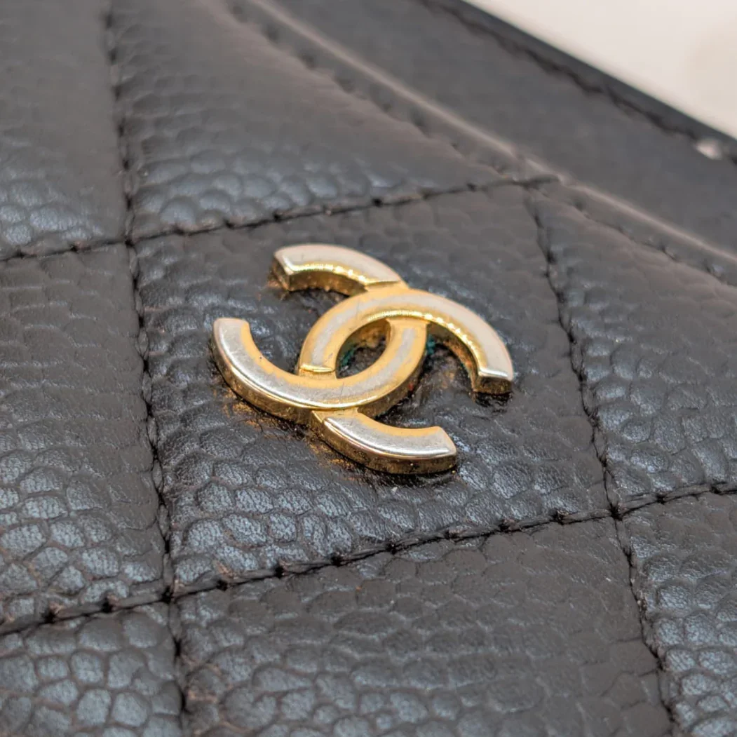 Chanel Classic Black Card Holder Black - Image 12
