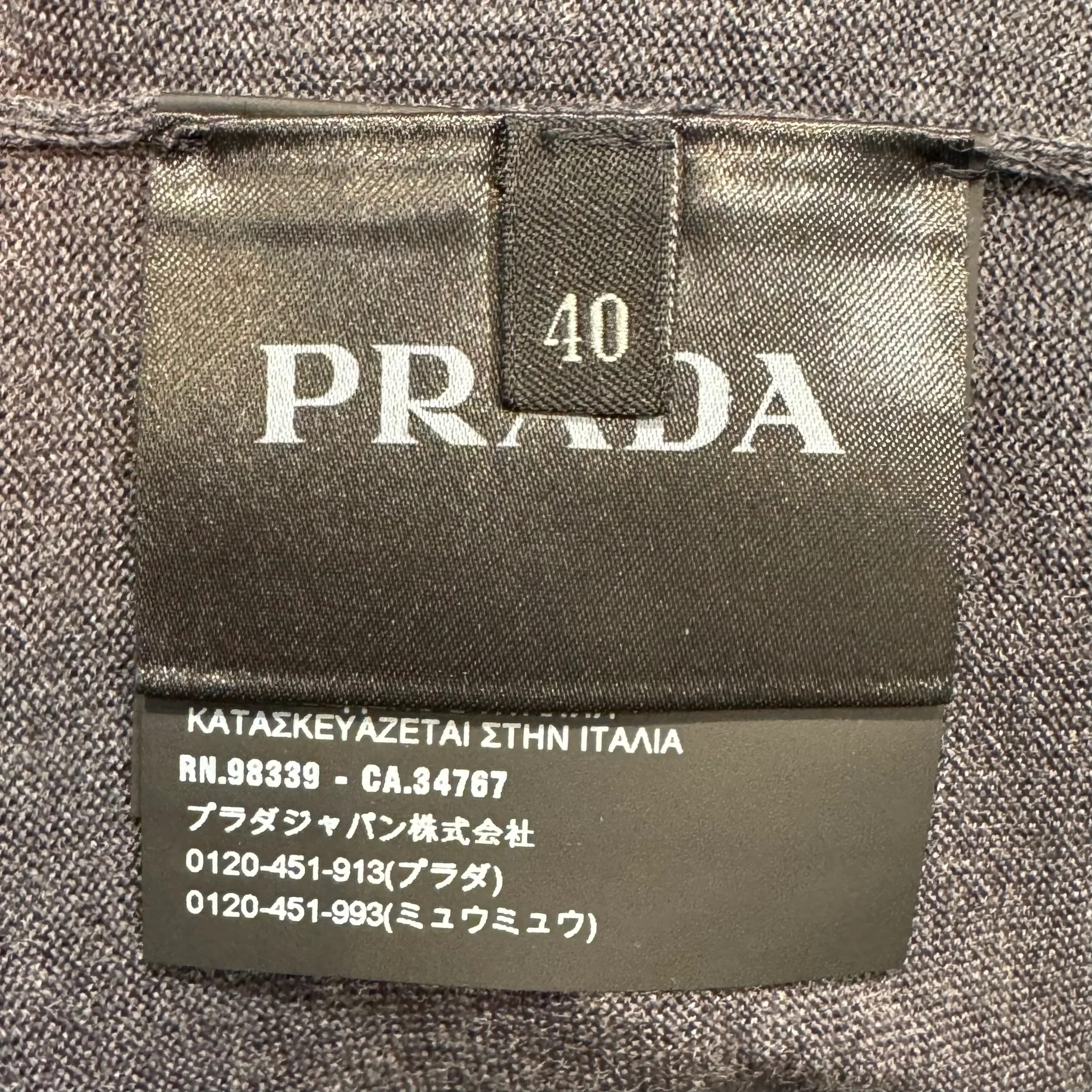 Prada Virgin Wool Relaxed Knit Sweater Grey - Image 12