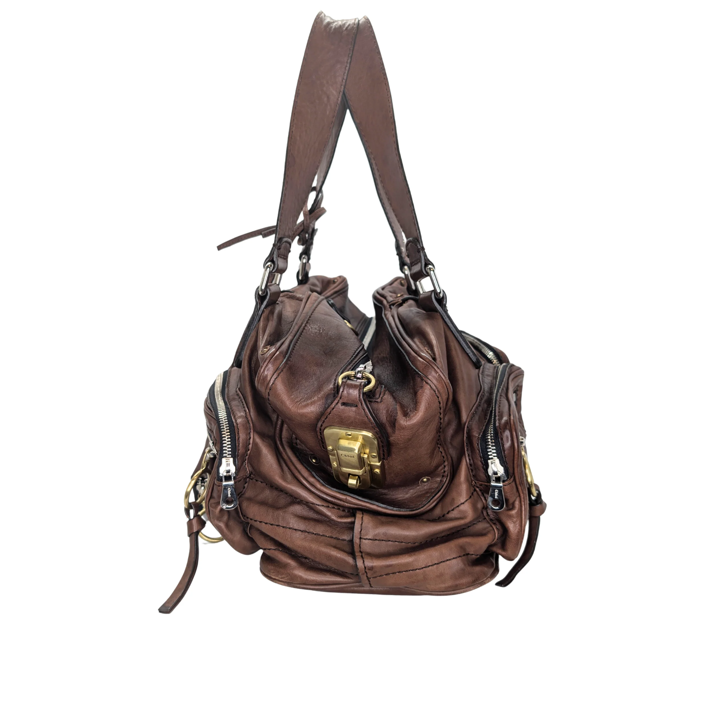 Chloe Betty Leather Handbag Brown - Image 3