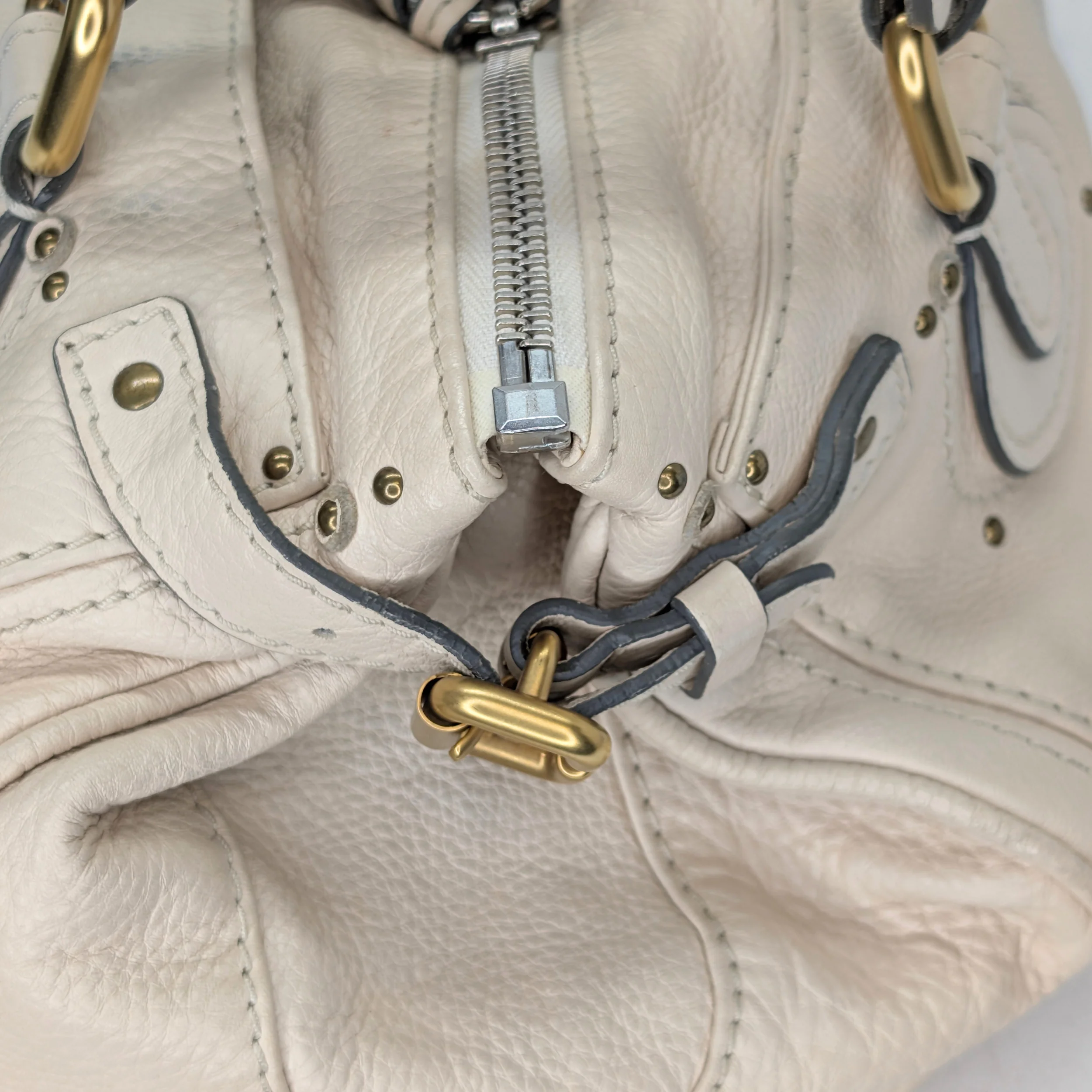 Chloé Paddington Bag Leather Off-white - Image 7