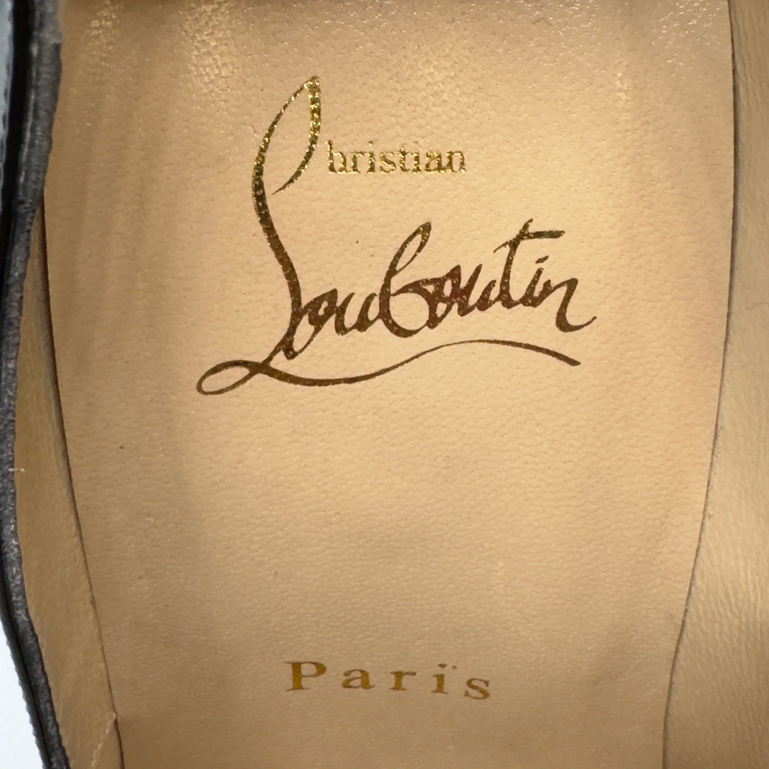 Christian Louboutin Lady Peep Red Bottom Pumps Black 38 - Image 9