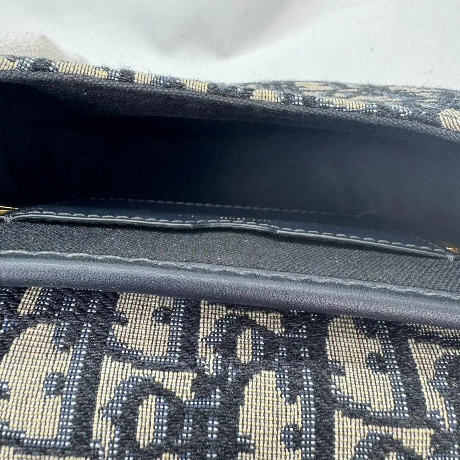 Christian Dior Oblique Small Bobby Flap Shoulder Bag Beige/Black - Image 14