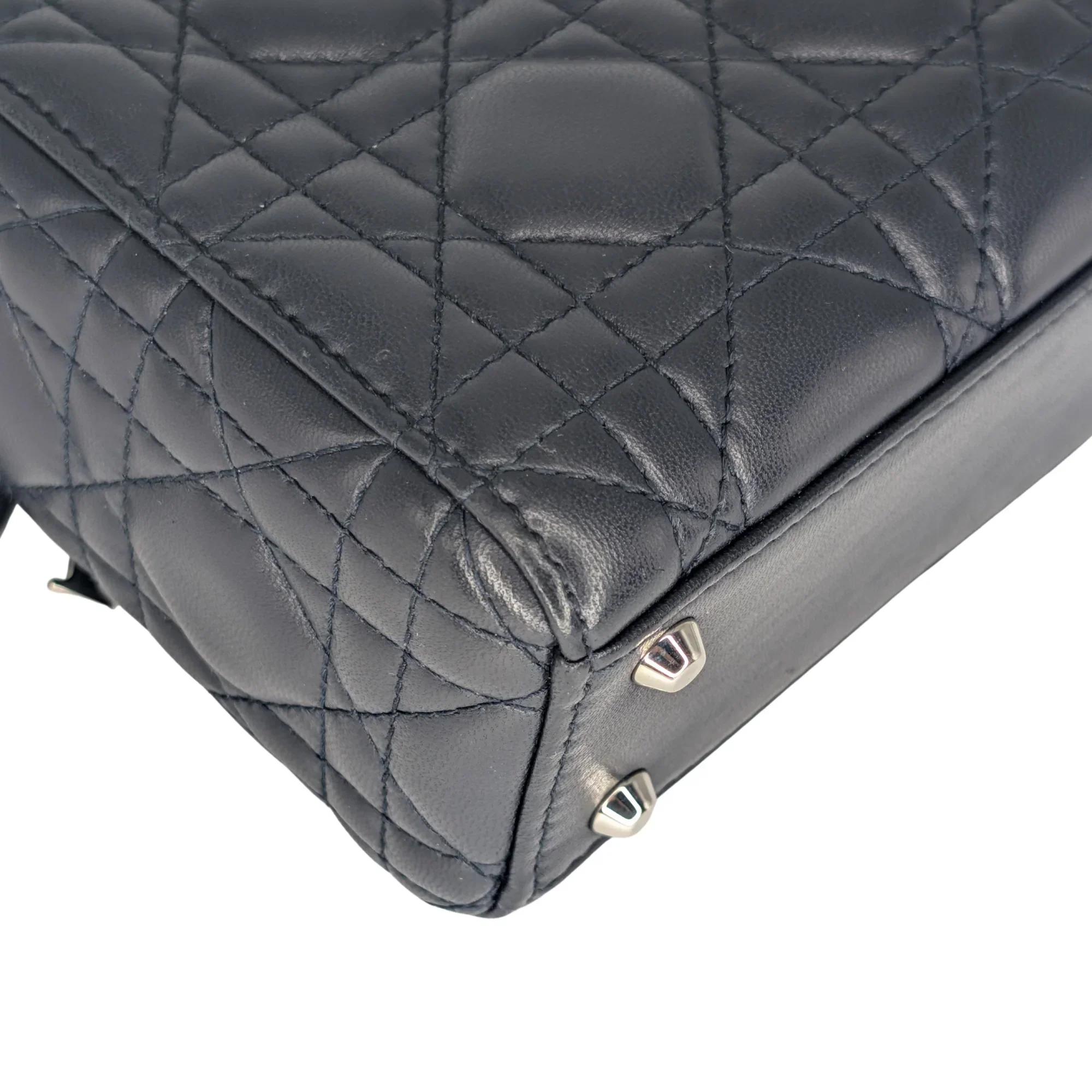 Christian Dior Lady Dior Cannage Mini Handbag Black - Image 10