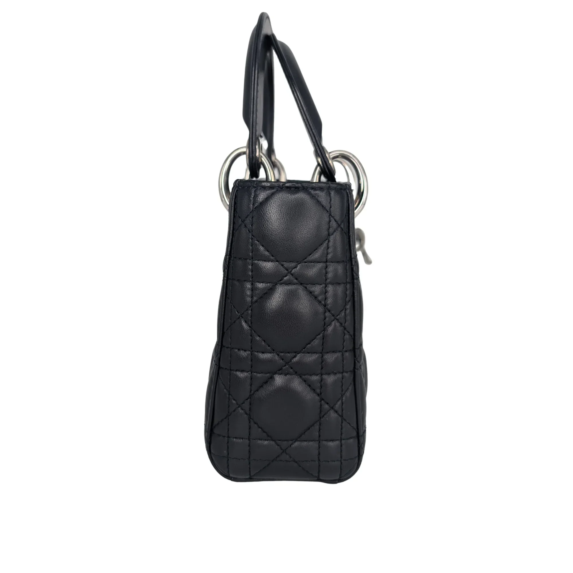 Christian Dior Lady Dior Cannage Mini Handbag Black - Image 5